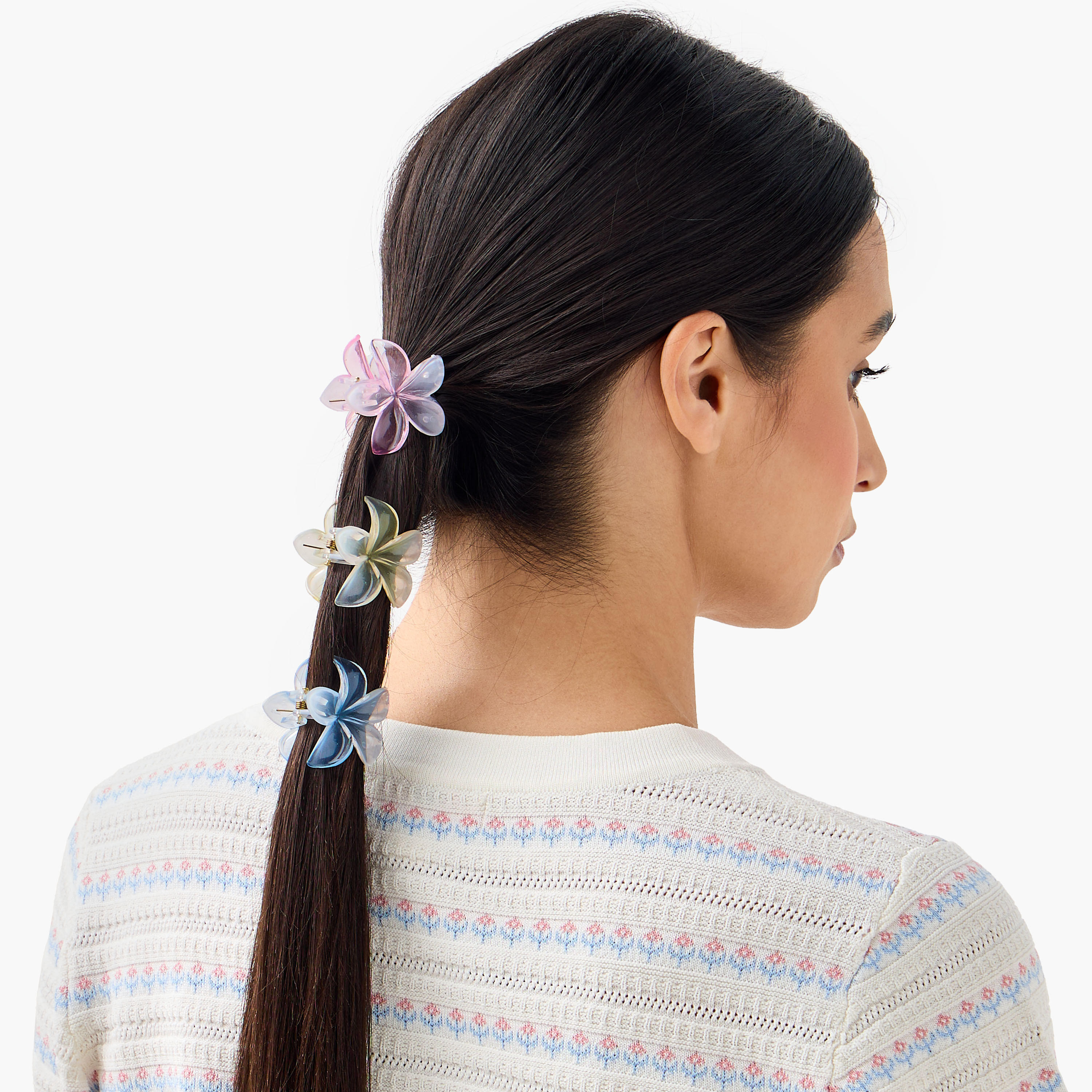 Pack of 6 Floral Hair Clamps-women-hairaccessories-clamps-image-2