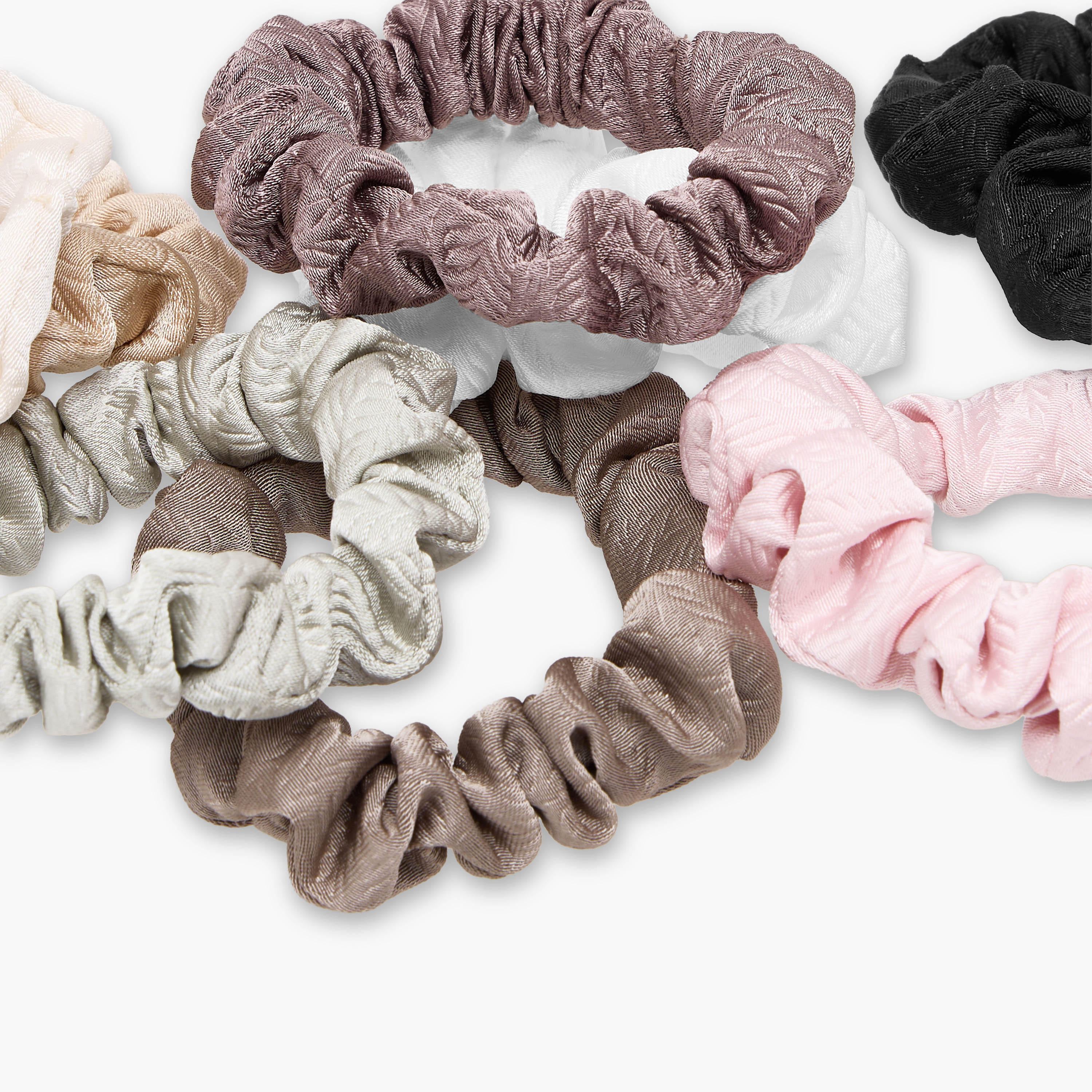 طقم ربطات شعر بارزة الملمس 8 قطع-women-hairaccessories-scrunchies-image-1