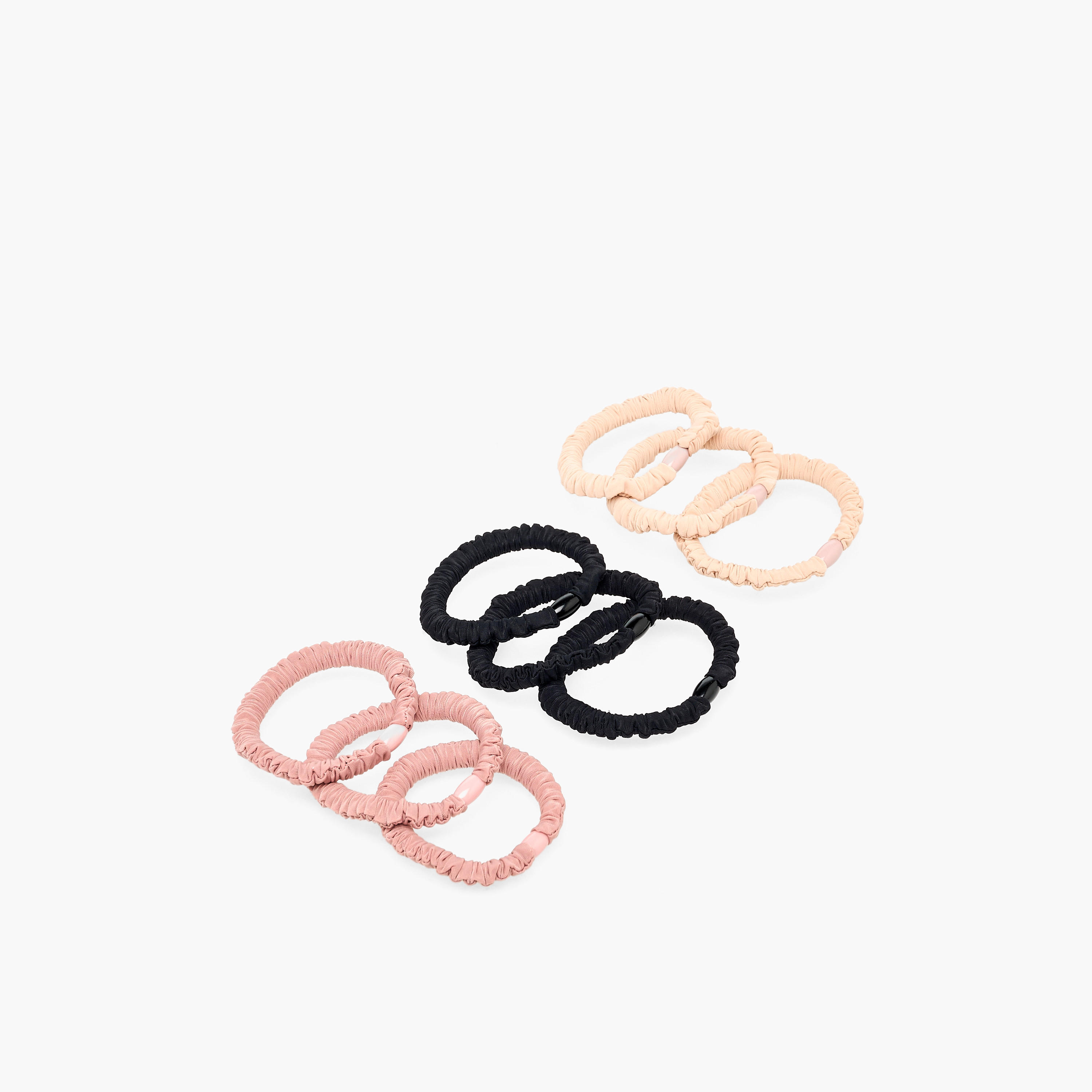 Pack of 9 - Elasticated Hair Tie-women-hairaccessories-bands-image-3