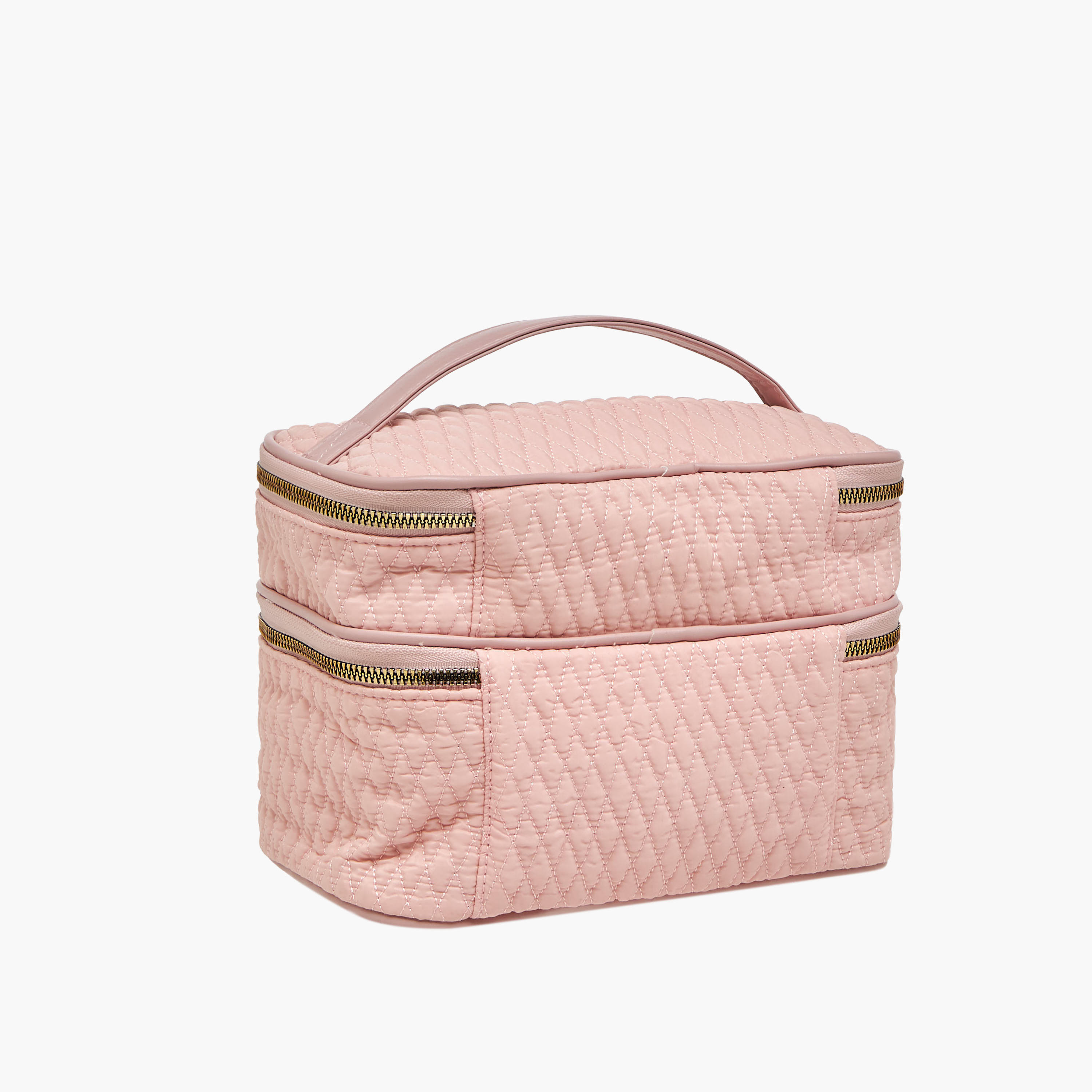 Textured Makeup Bag with Zip Closure-women-bagsandwallets-handbags-image-3