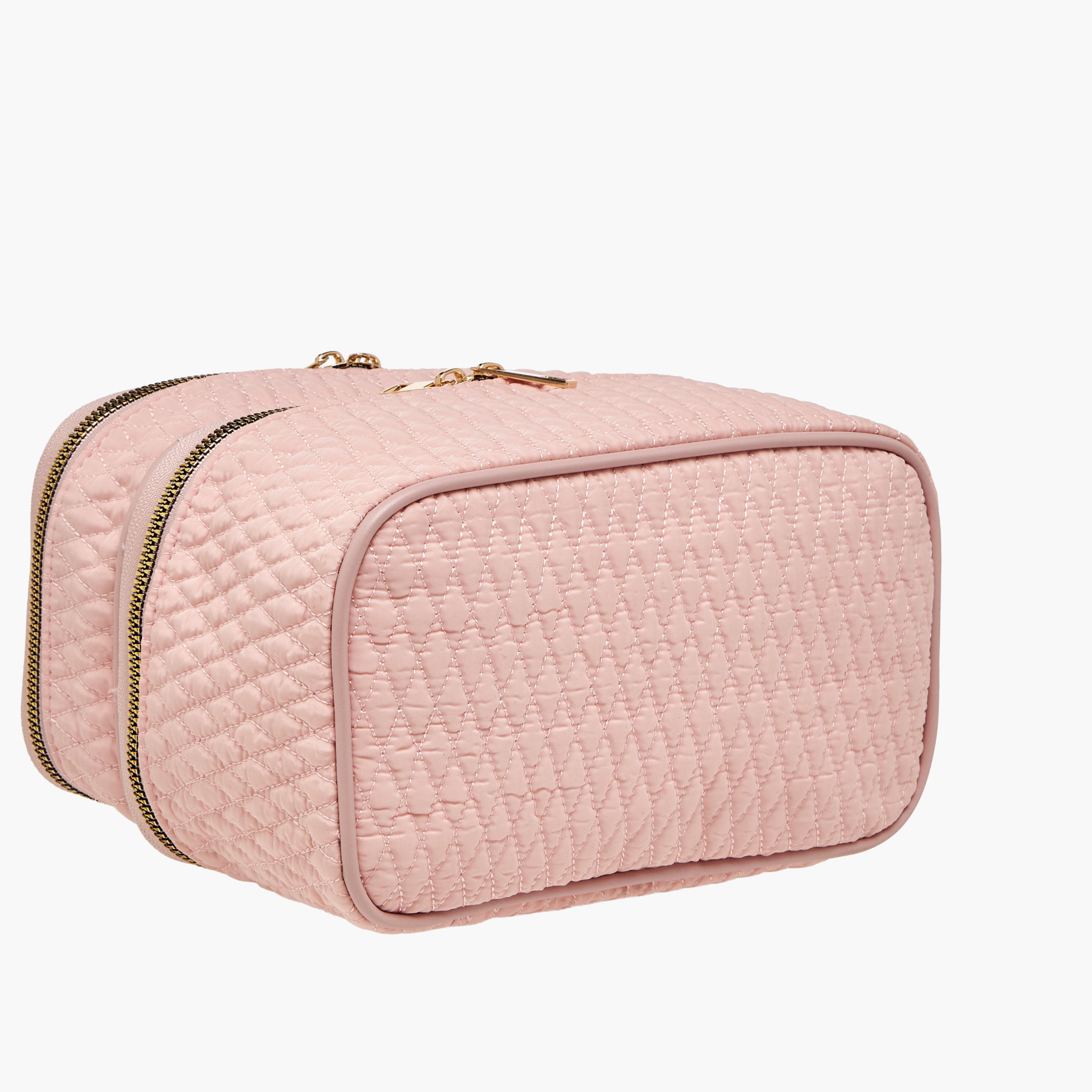 Textured Makeup Bag with Zip Closure-women-bagsandwallets-handbags-image-5