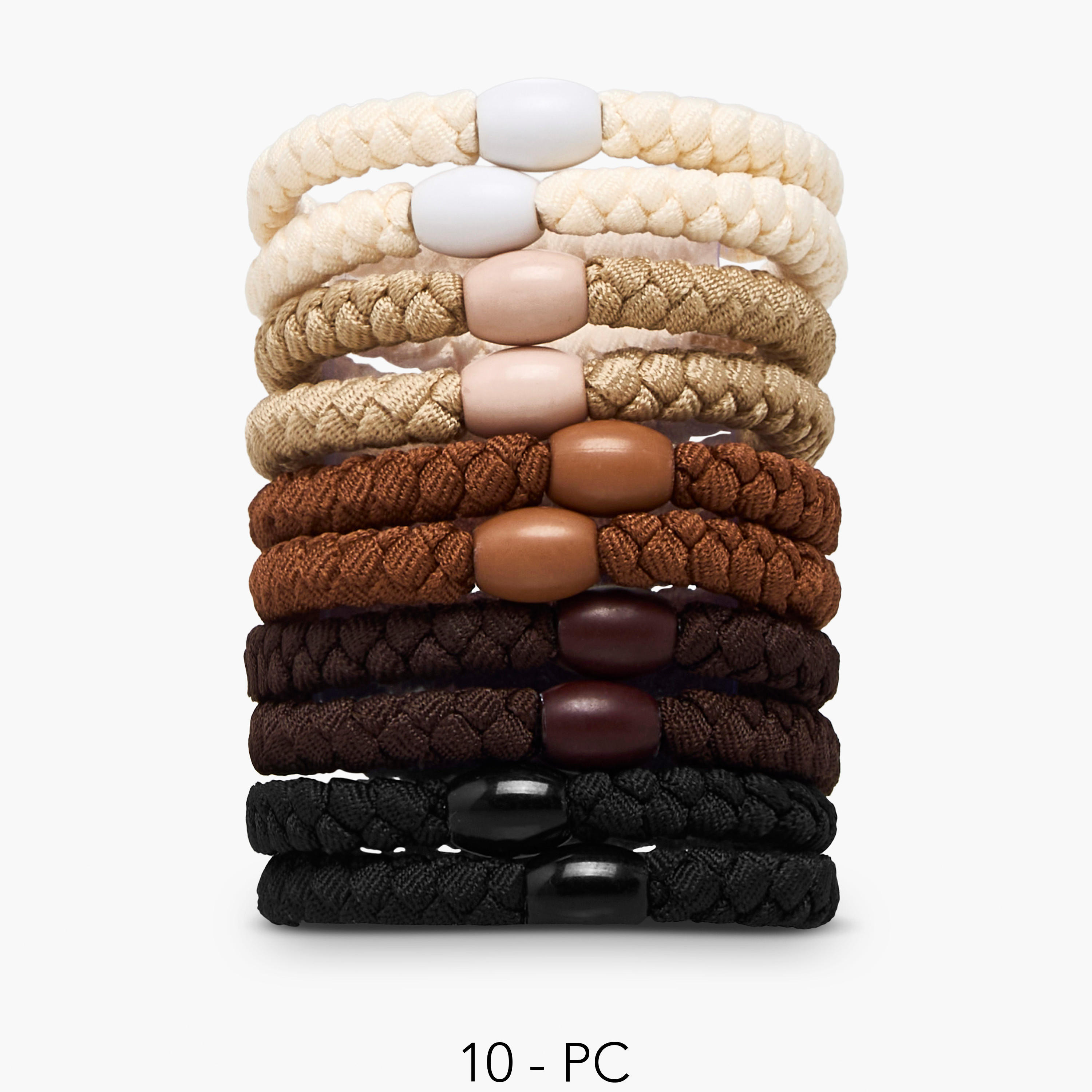 Gloo Pack of 10 Braided Hair Tie-women-hairaccessories-bands-image-1