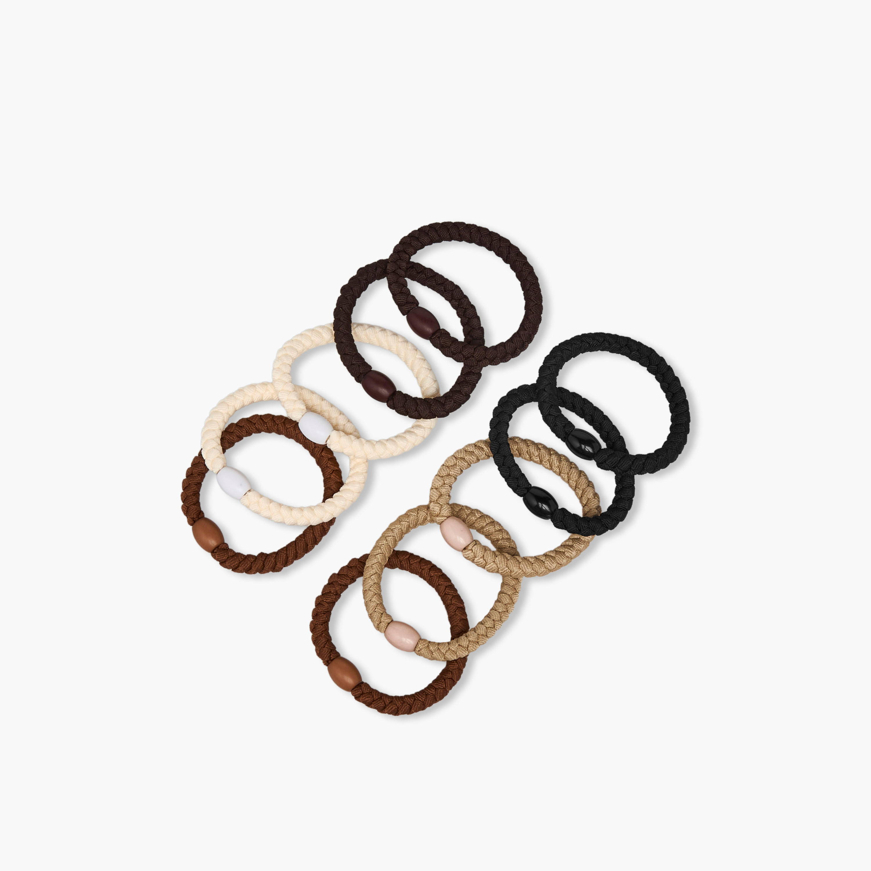 Gloo Pack of 10 Braided Hair Tie-women-hairaccessories-bands-image-2