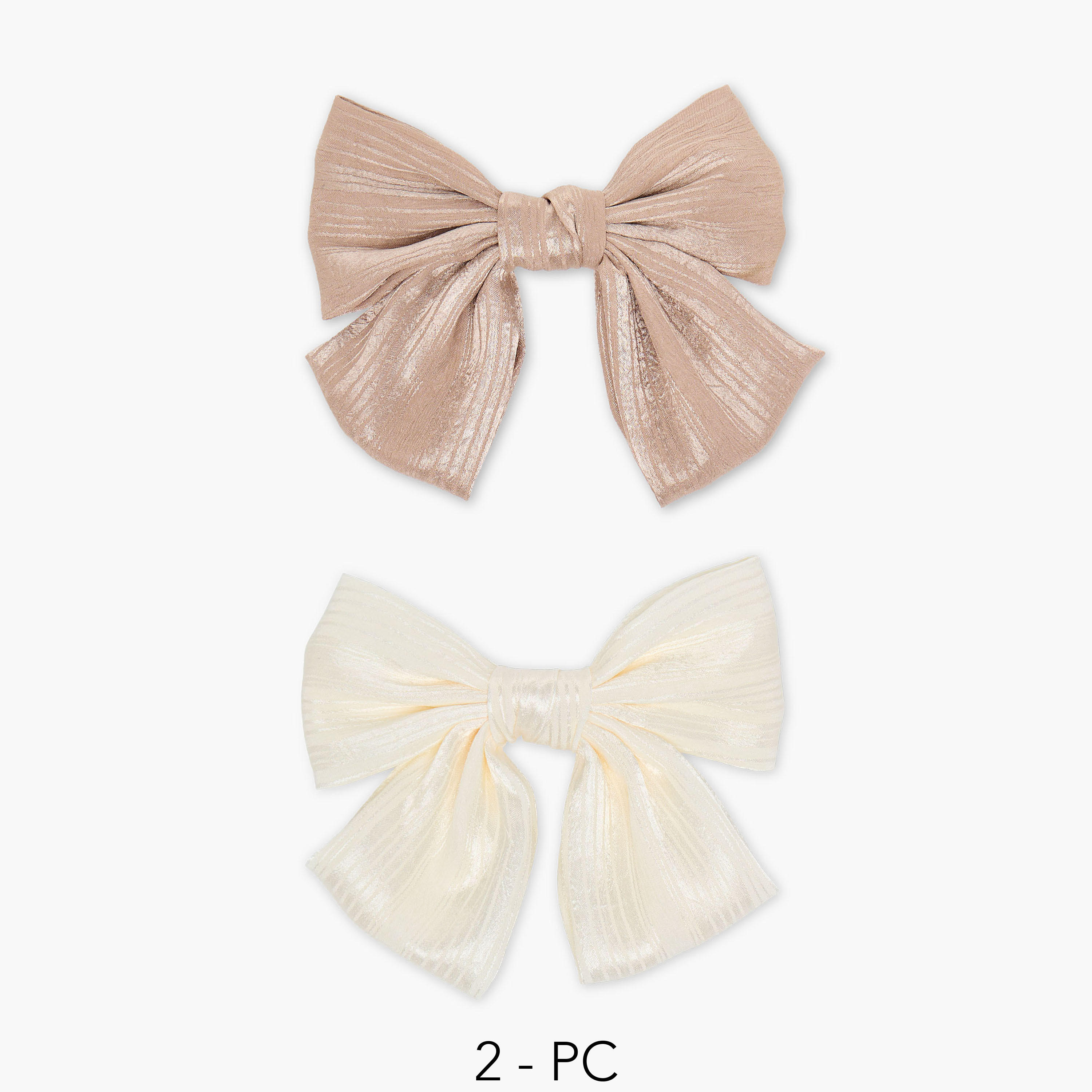 مشابك شعر باريت بتصميم فيونكة من جلو - عبوة من قطعتين-women-hairaccessories-clamps-image-1