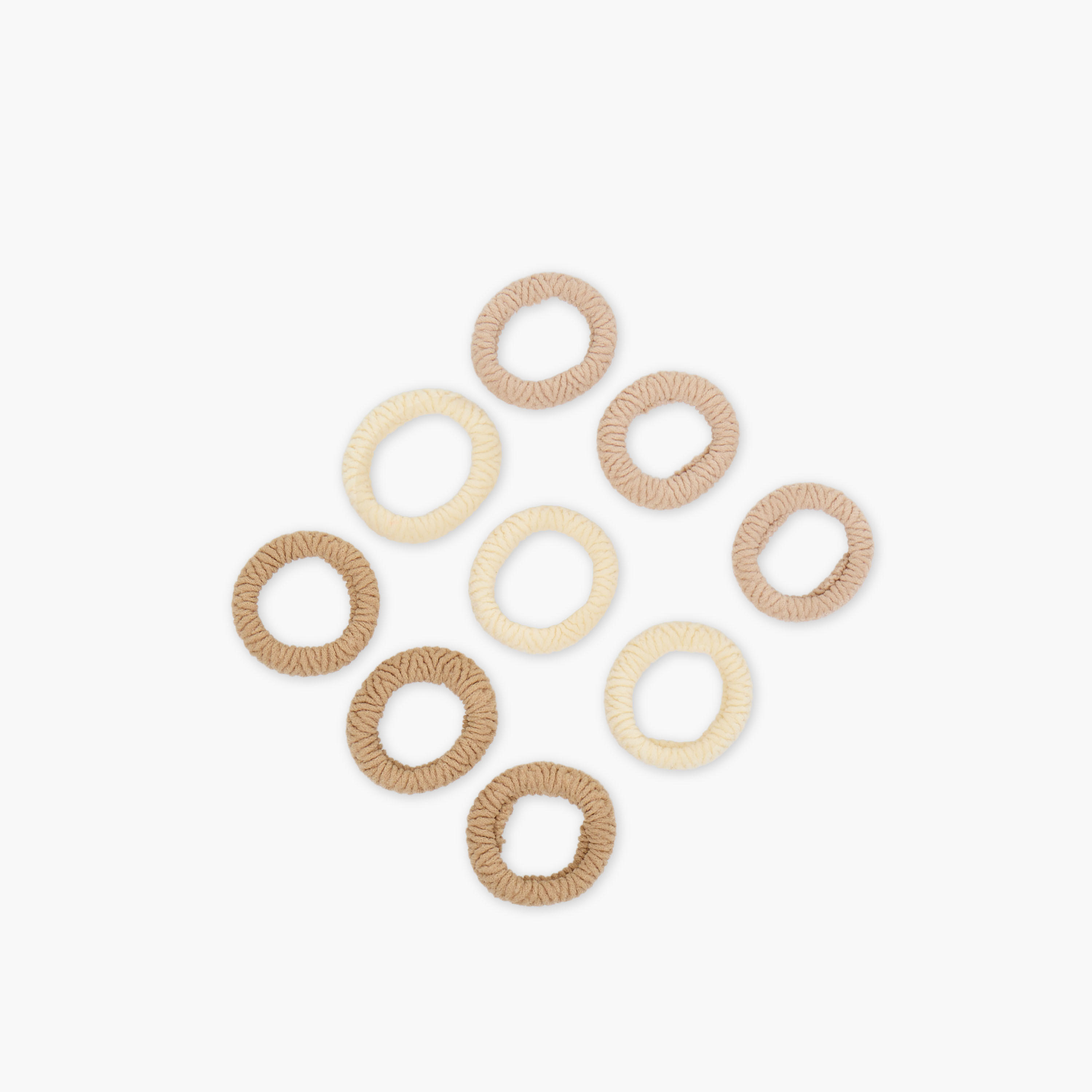 Gloo Pack of 9 Textured Hair Tie-women-hairaccessories-bands-image-3