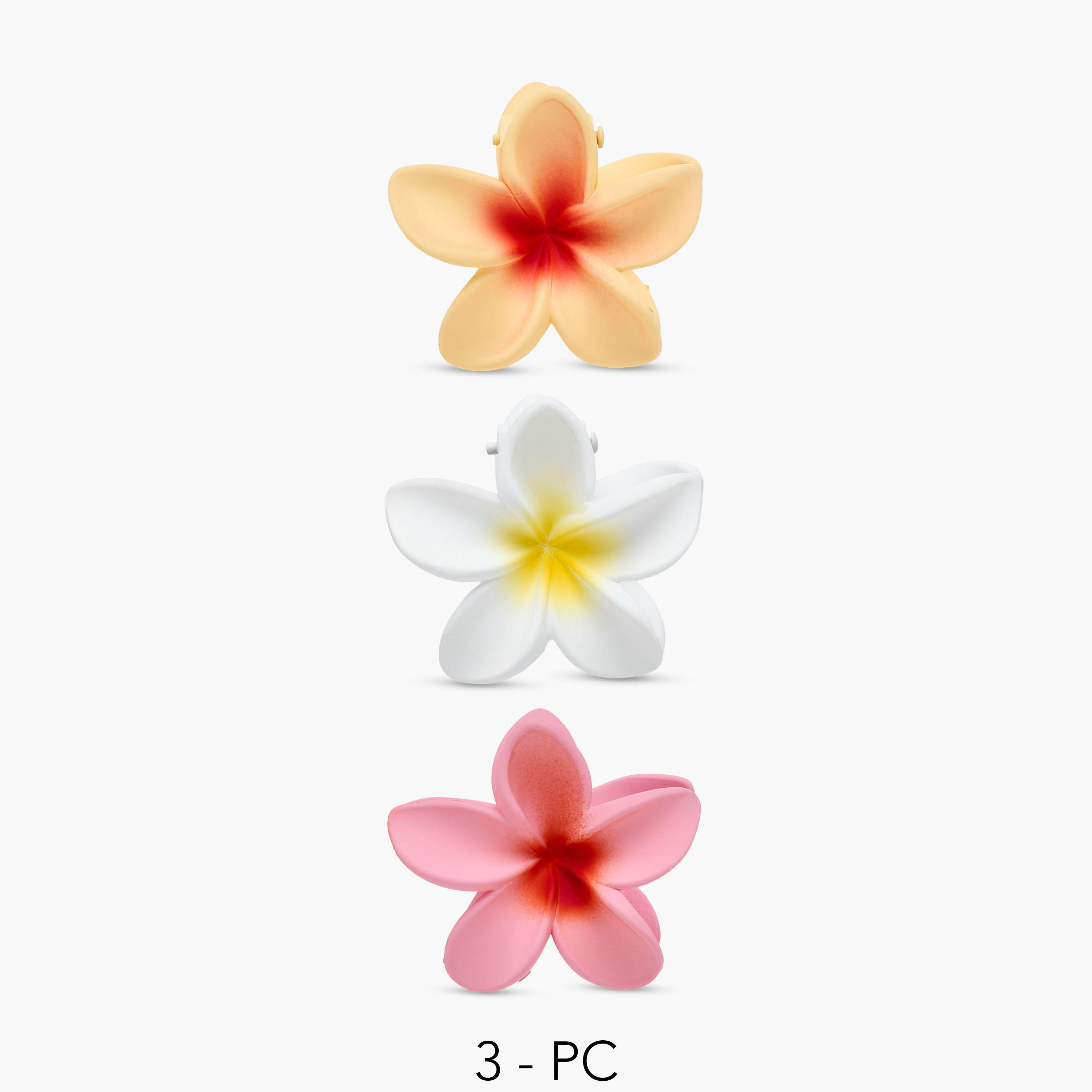 Gloo Pack of 3 Tropical Flower Shape Hair Clamps-women-hairaccessories-clamps-image-1