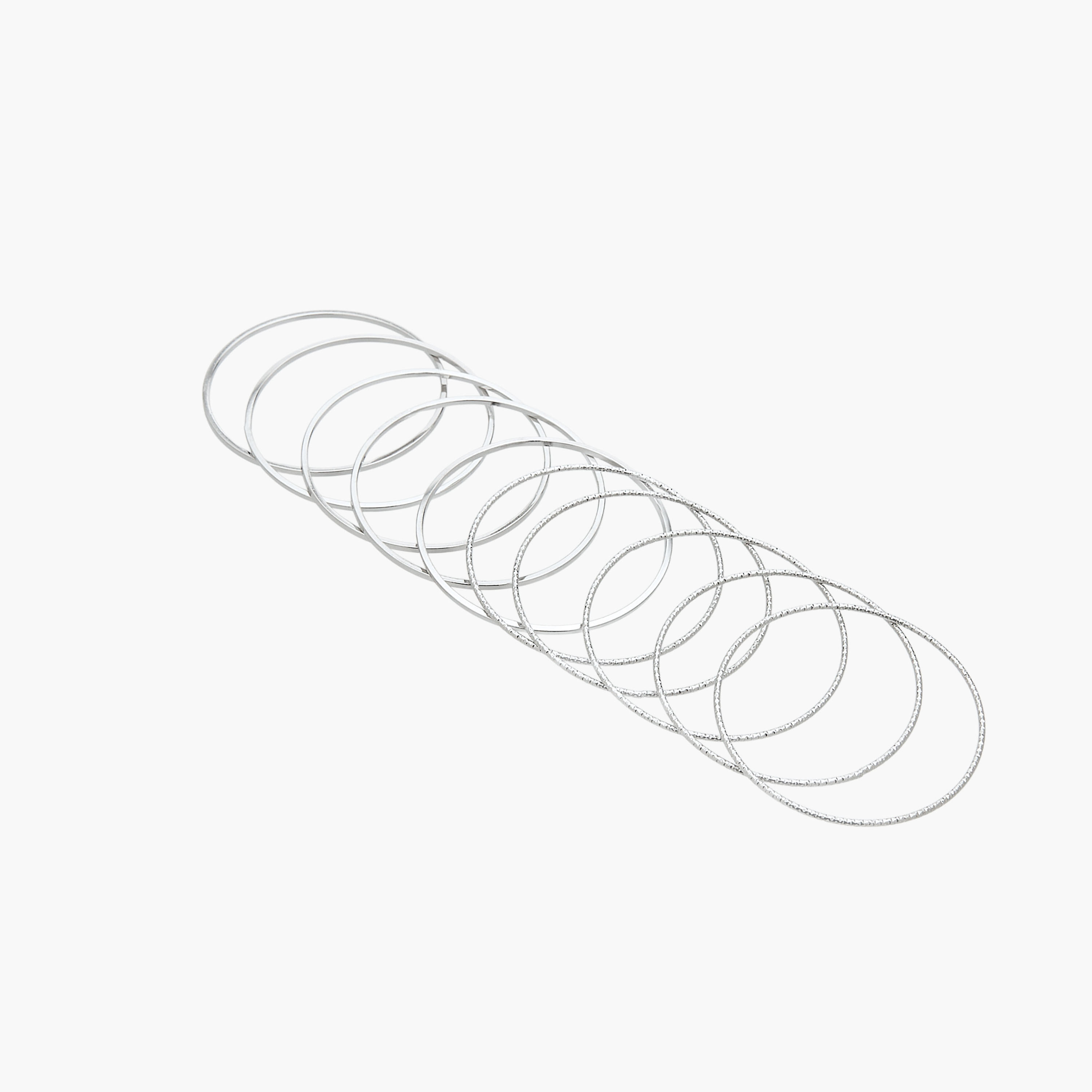 Gloo Pack of 10 Metal Silver Finish Assorted Bangle-women-watchesandjewellery-jewellery-banglesandbracelets-image-22