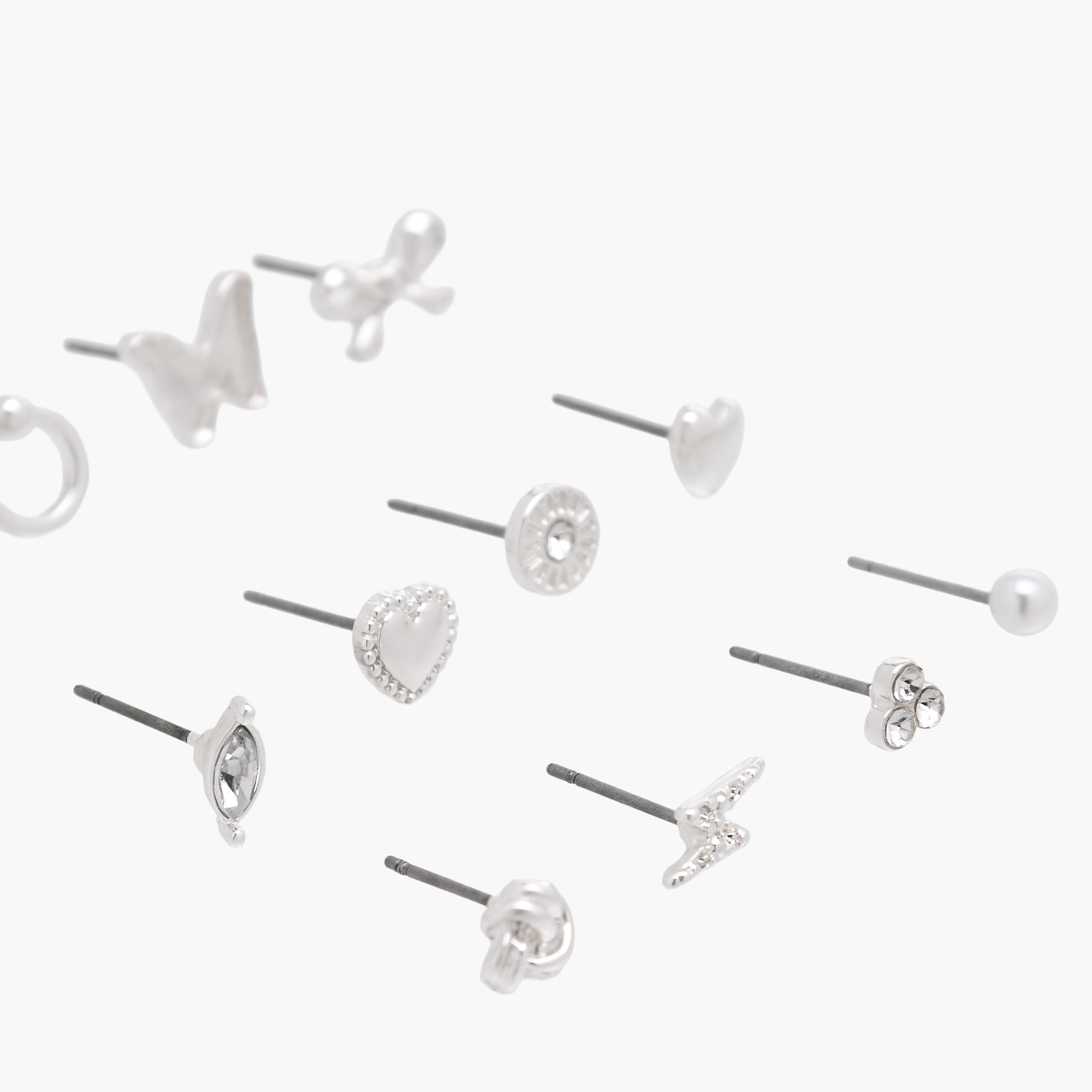 Gloo Pack of 12 Metallic Stud Earrings with Pushback Closure-women-watchesandjewellery-jewellery-earrings-image-3