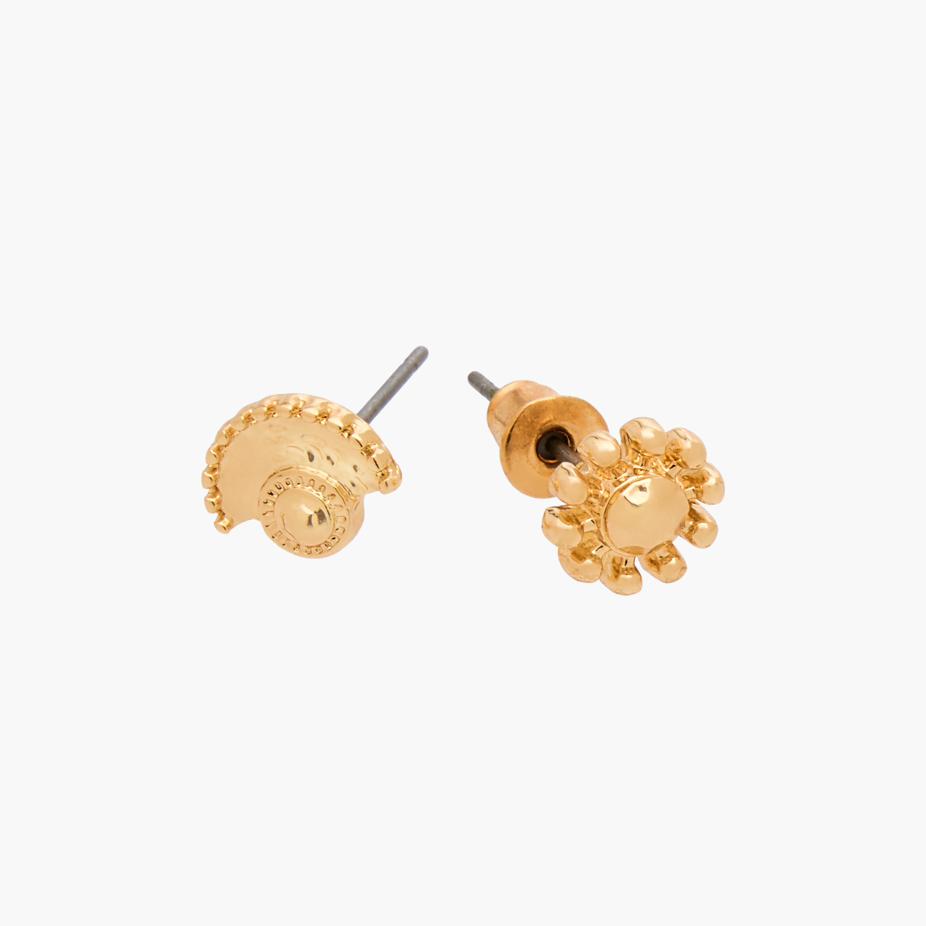 Gloo Pack of 12 Gold Finish Stud Earrings with Pushback Closure-women-watchesandjewellery-jewellery-earrings-image-4