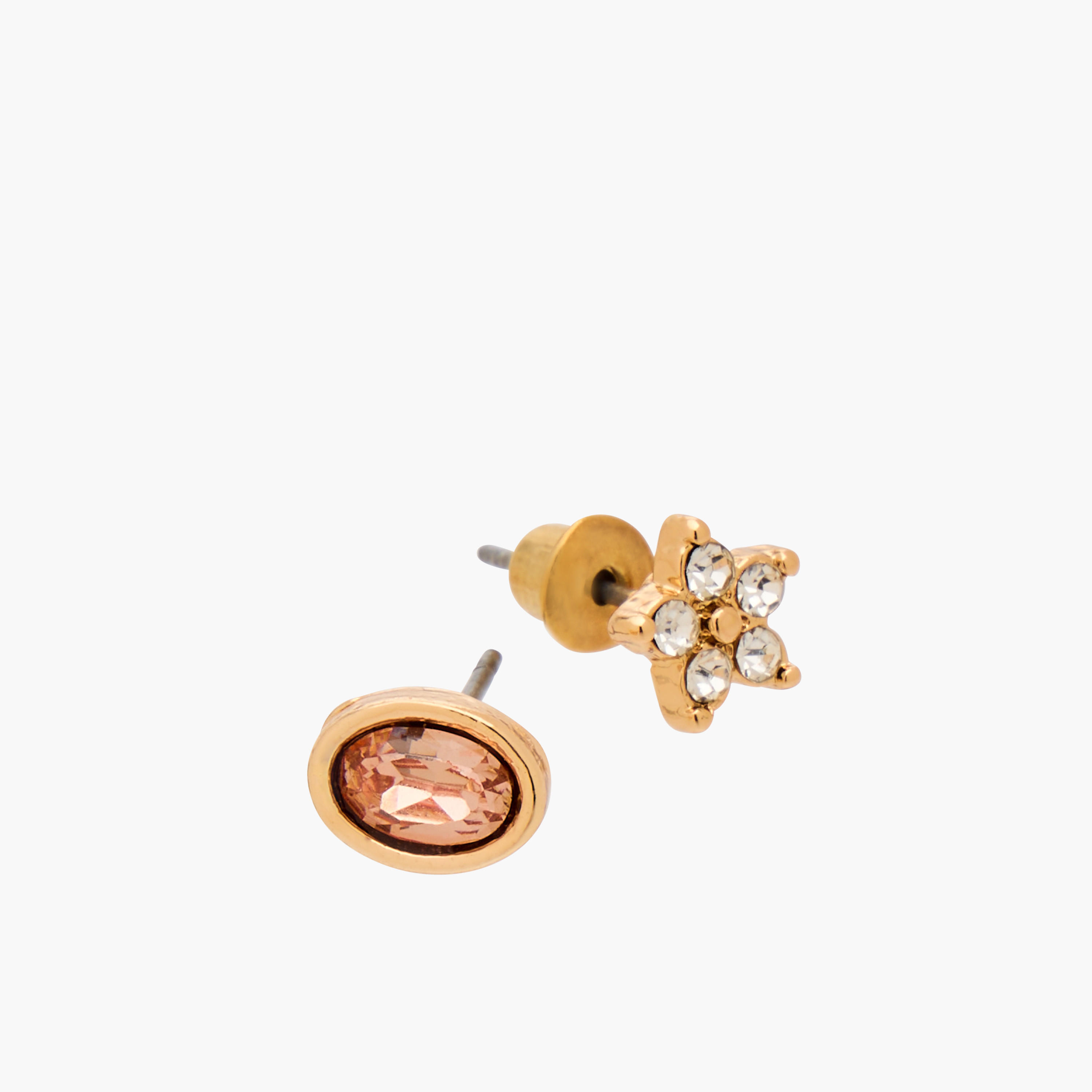 Gloo Pack of 12 Gold Finish Embellished Stud Earrings with Pushback Closure-women-watchesandjewellery-jewellery-earrings-image-4