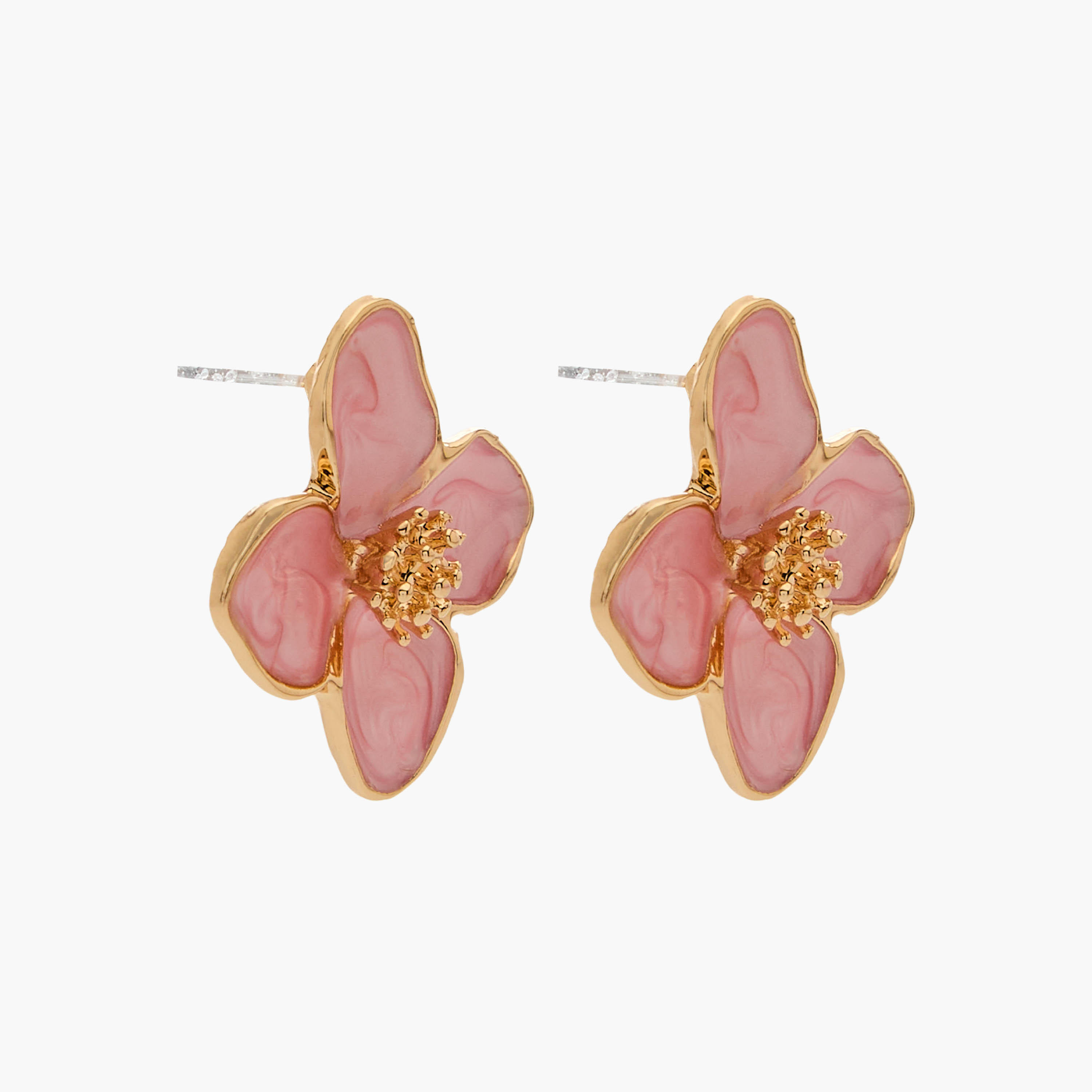 طفم حلقان ميتاليك بمكبس إغلاق خلفي زوجين من جلو-women-watchesandjewellery-jewellery-earrings-image-2