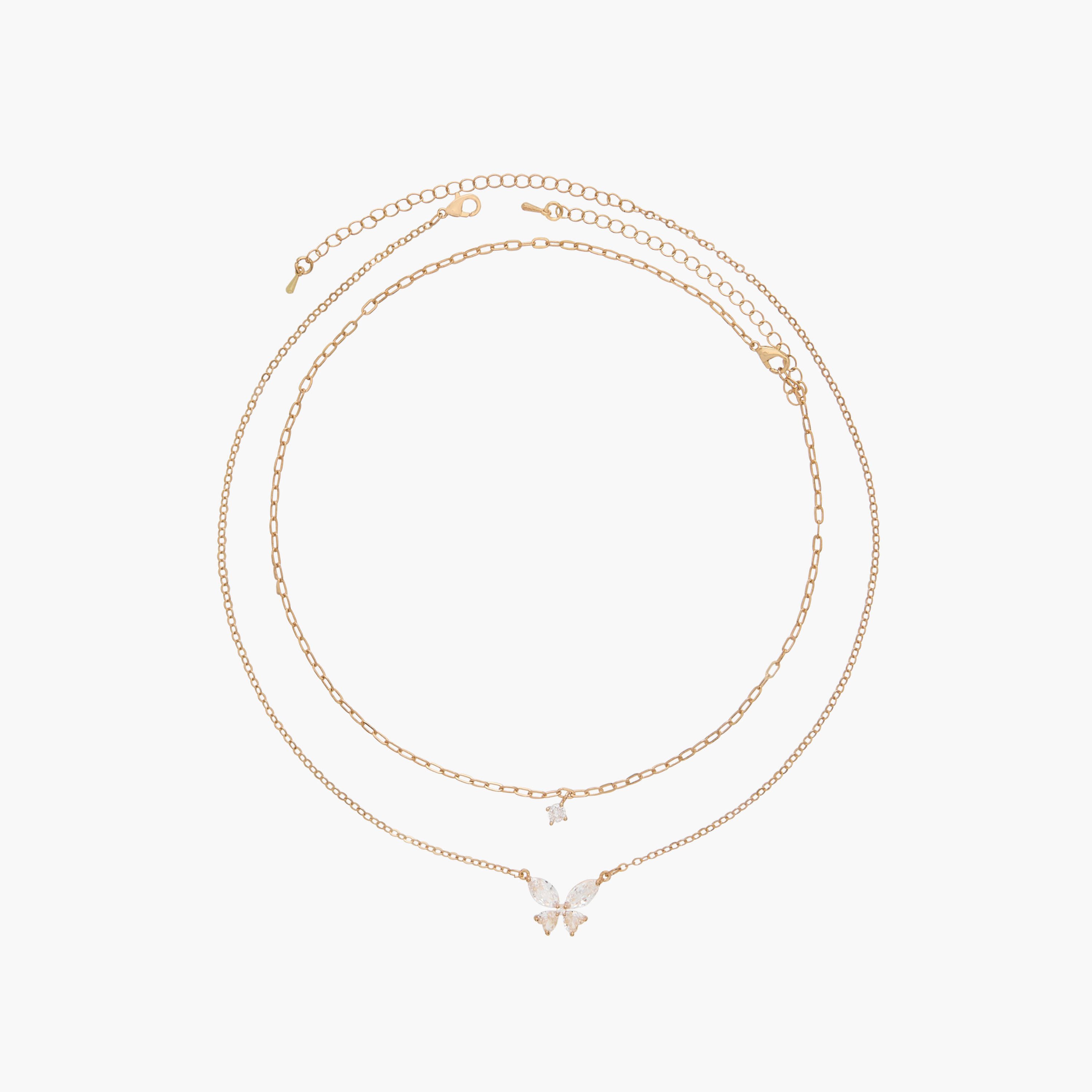 Gloo Pack of 2 Cubic Zirconia Pendant Necklace-women-watchesandjewellery-jewellery-necklacesandpendants-image-1