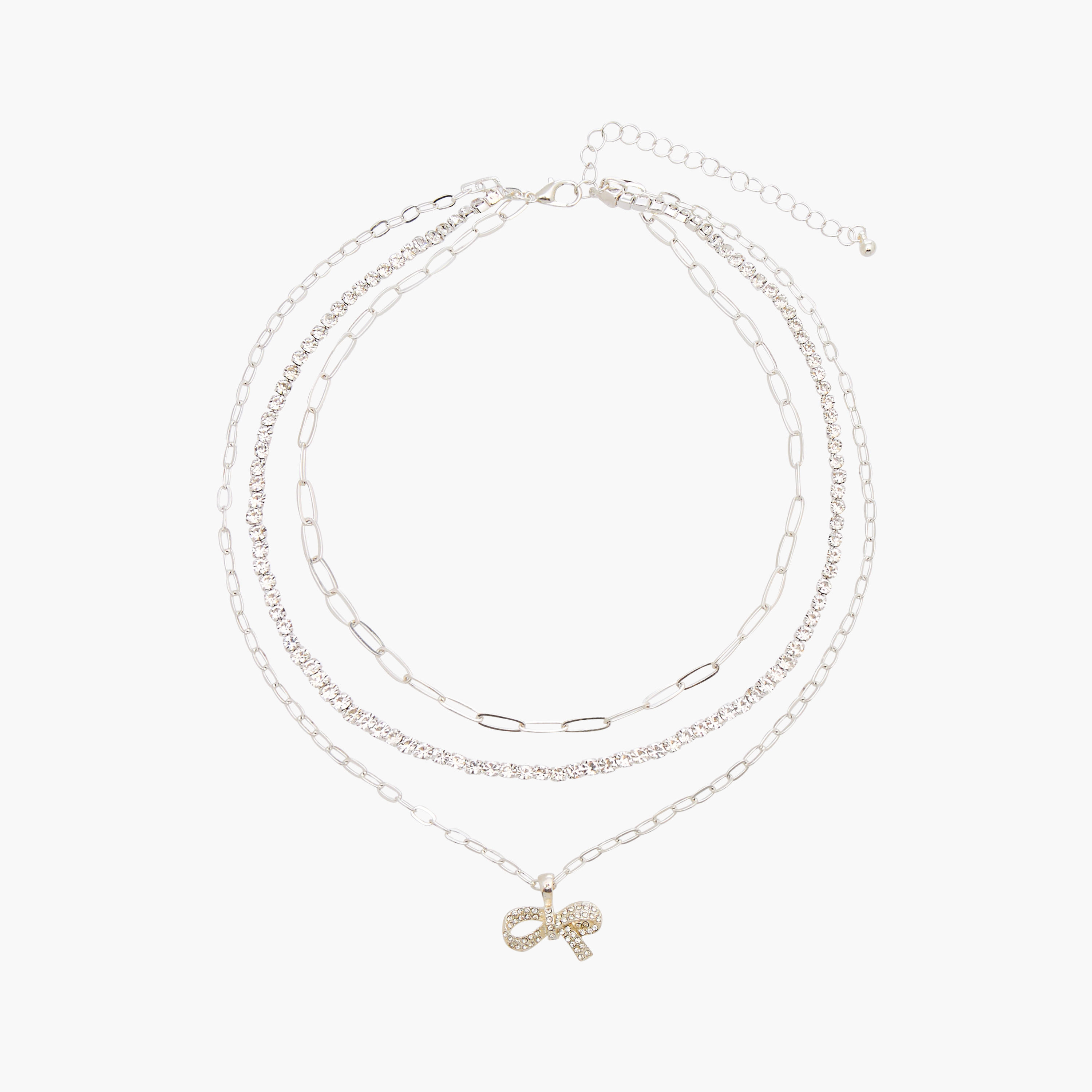 Gloo Metal Layered Necklace with Lobster Clasp Closure-women-watchesandjewellery-jewellery-necklacesandpendants-image-1