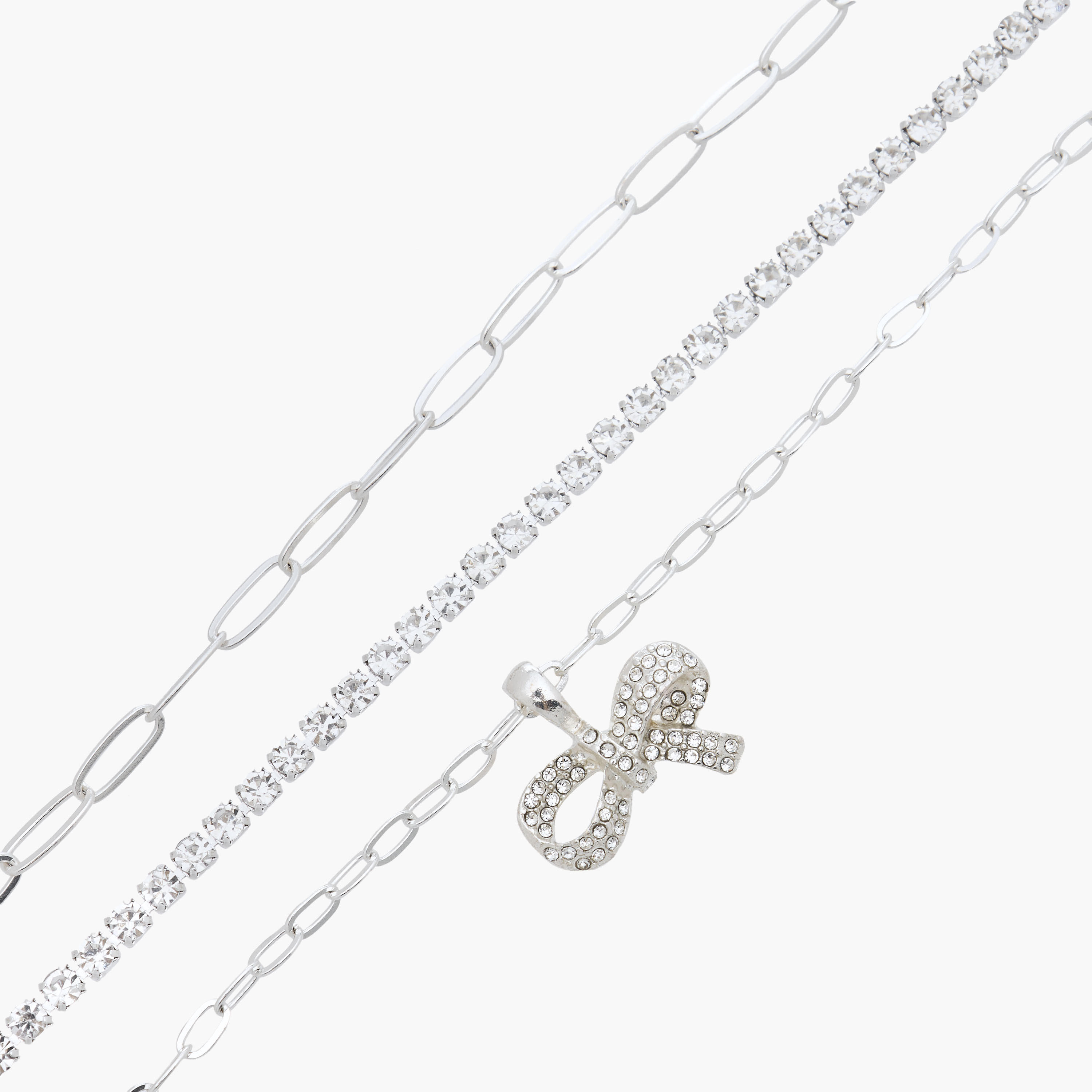 Gloo Metal Layered Necklace with Lobster Clasp Closure-women-watchesandjewellery-jewellery-necklacesandpendants-image-4