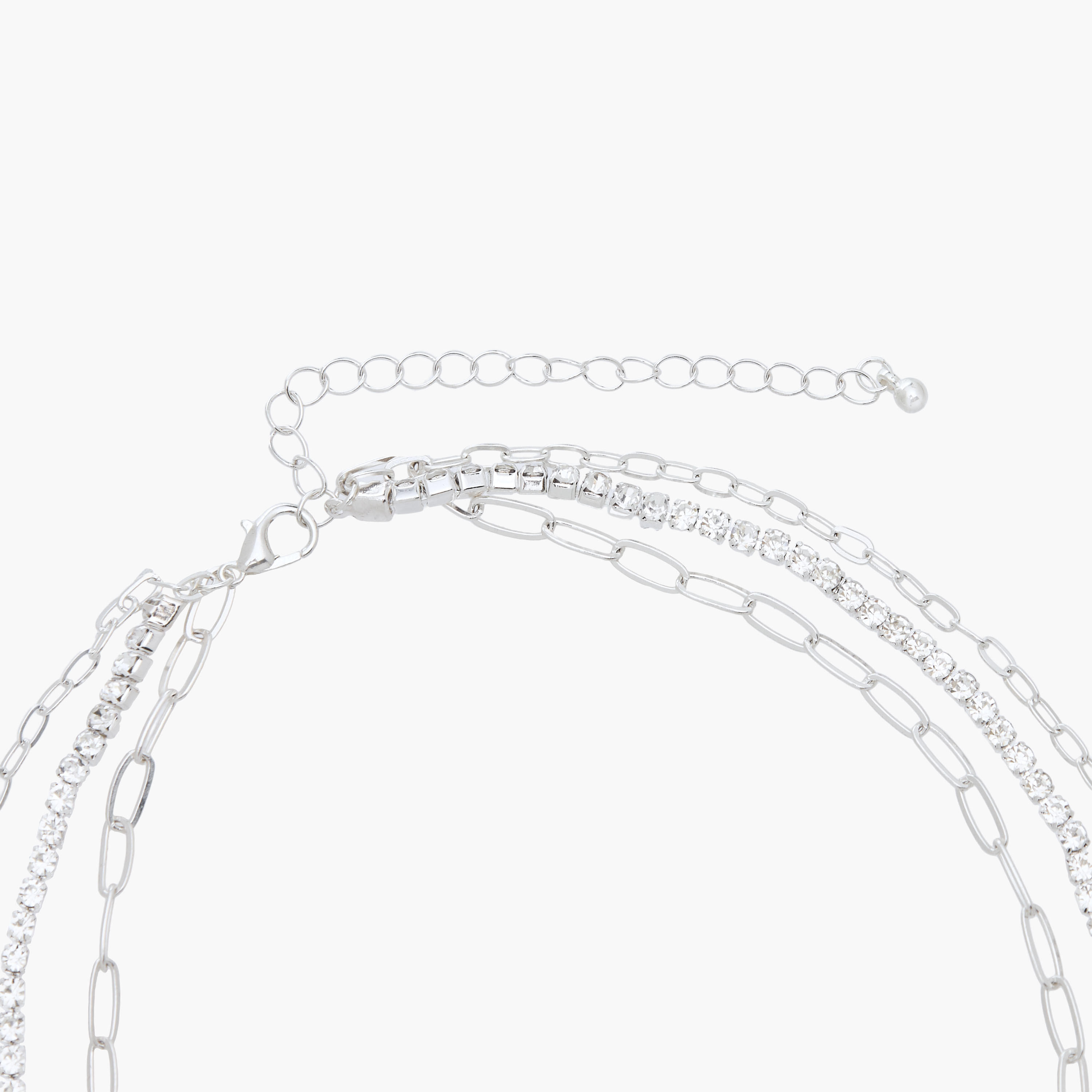Gloo Metal Layered Necklace with Lobster Clasp Closure-women-watchesandjewellery-jewellery-necklacesandpendants-image-5