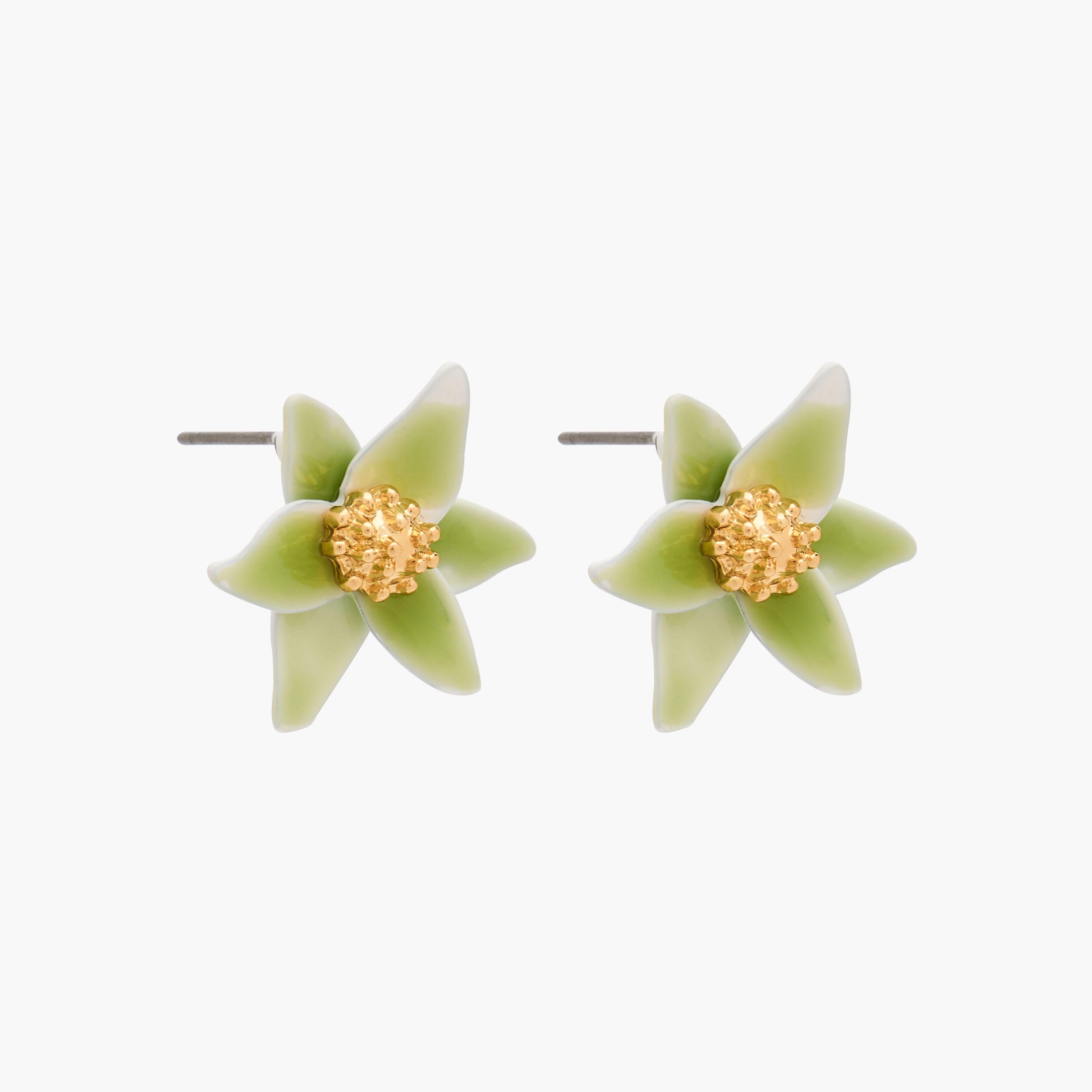 حلقان دبوس ميتاليك بتصميم أزهار ومكبس إغلاق من جلو - عبوة 3 قطع-women-watchesandjewellery-jewellery-earrings-image-3