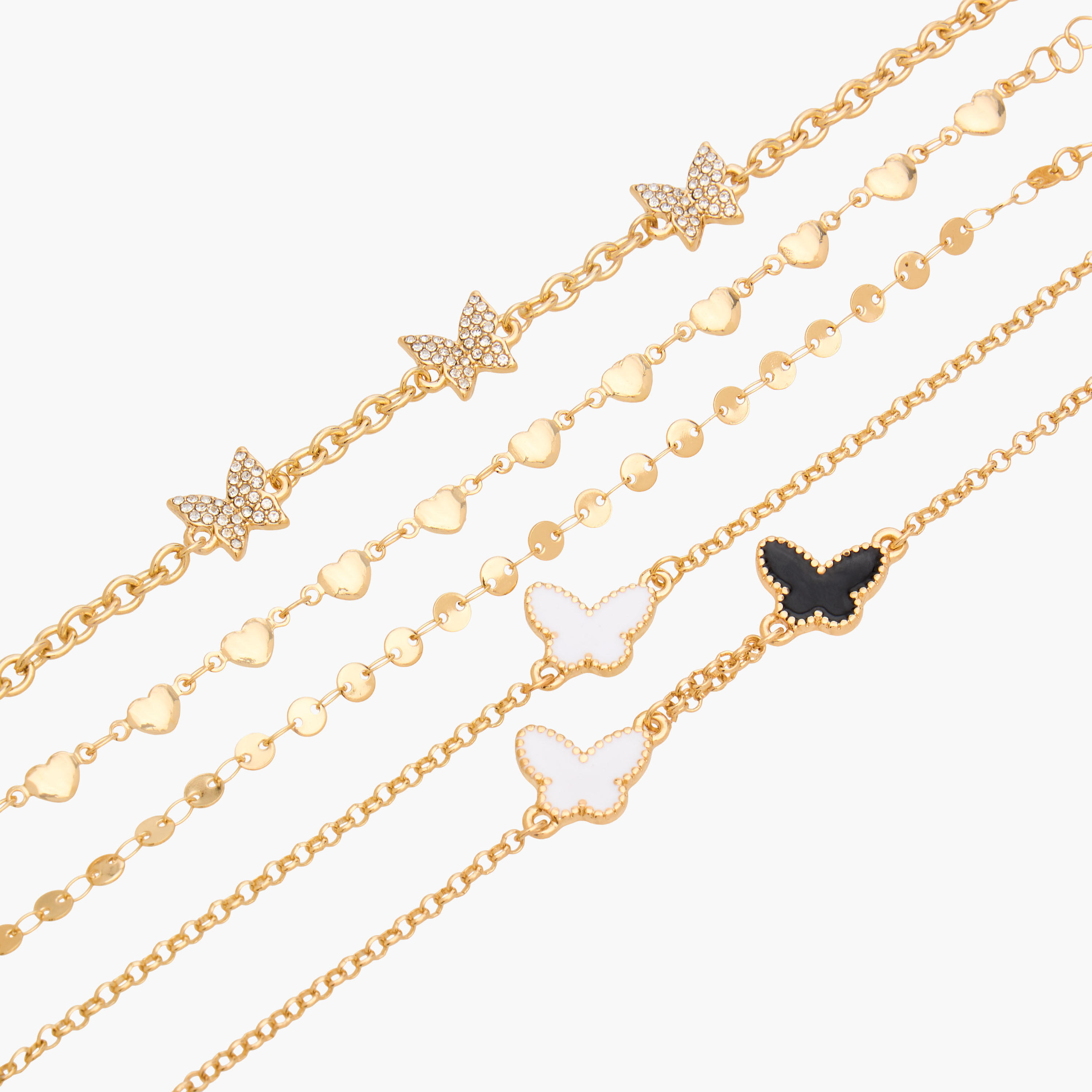 Gloo Pack of 5 Metal Chain Bracelet-women-watchesandjewellery-jewellery-banglesandbracelets-image-12