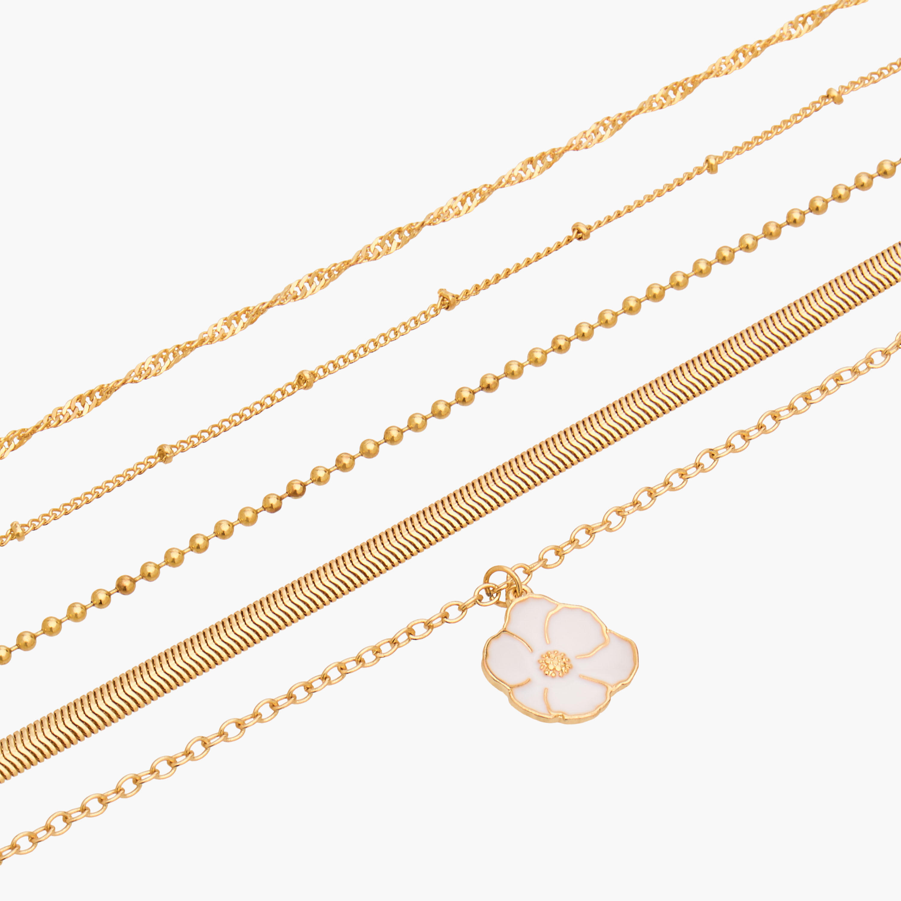 أساور سلسلة معدن من جلو - عبوة 5 قطع-women-watchesandjewellery-jewellery-banglesandbracelets-image-12