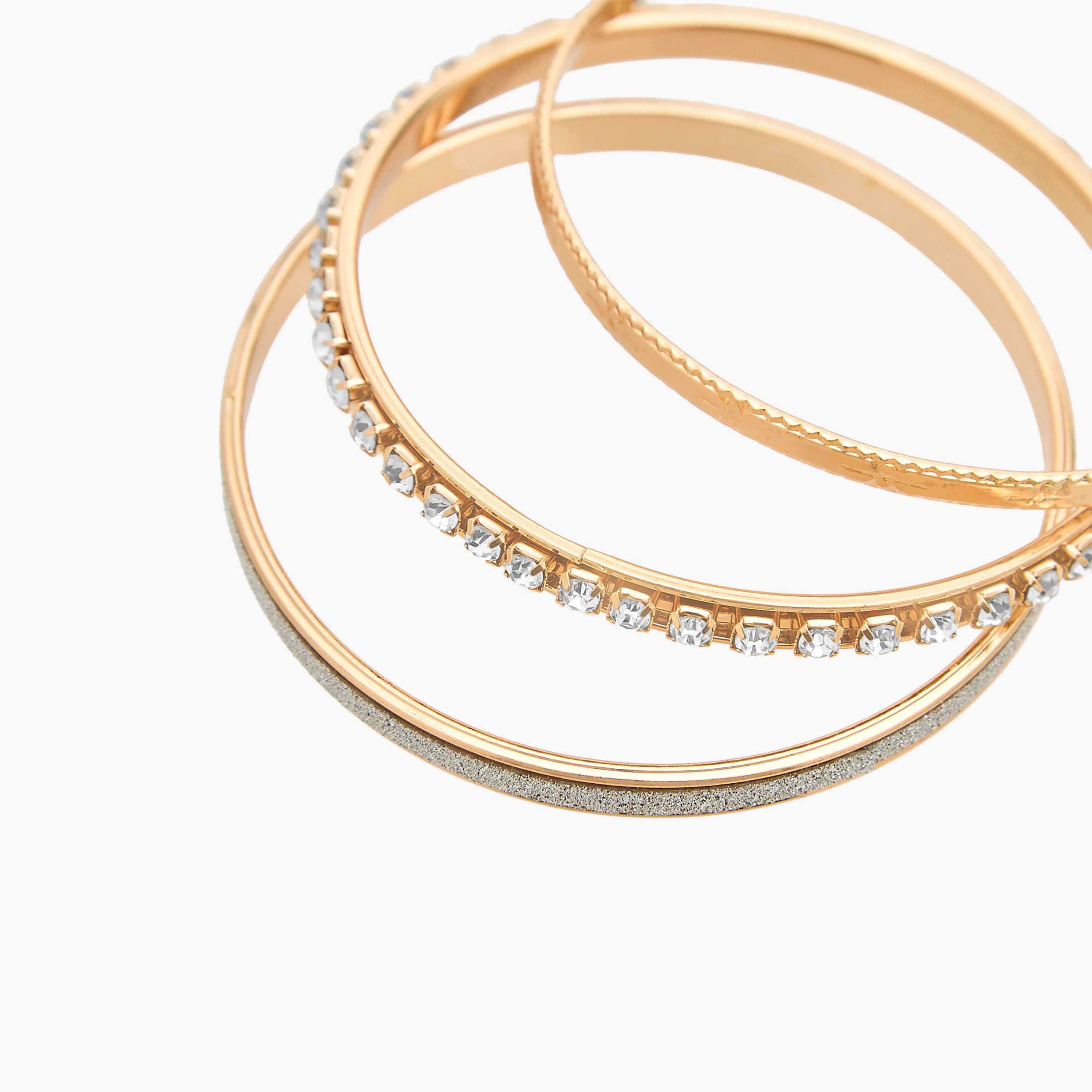 أساور معدن متنوعة بتشطيب ذهبي من جلو - عبوة 6 قطع-women-watchesandjewellery-jewellery-banglesandbracelets-image-15