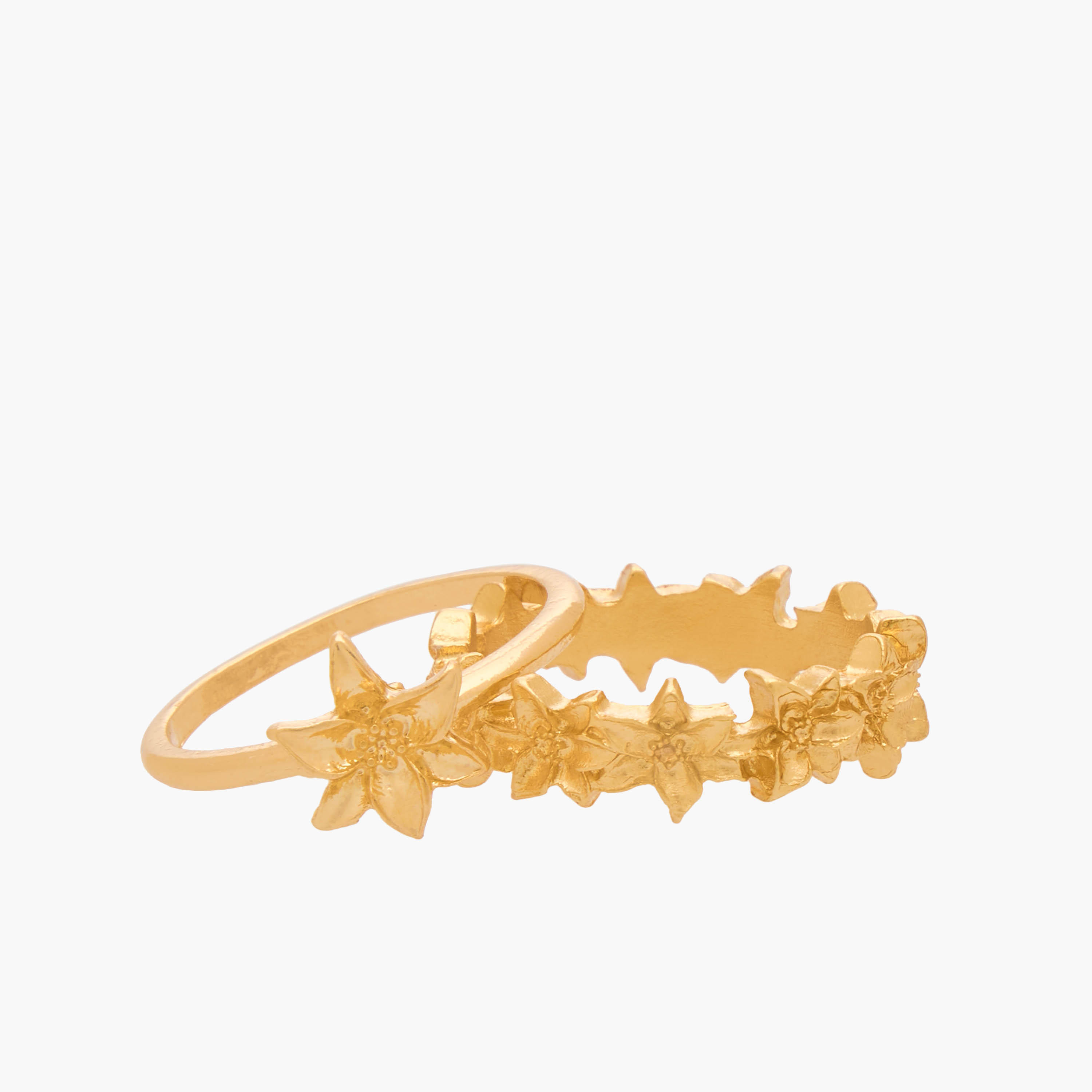 Set of 8 - Gloo Embellished Metal Gold Tone Ring-women-watchesandjewellery-jewellery-rings-image-3