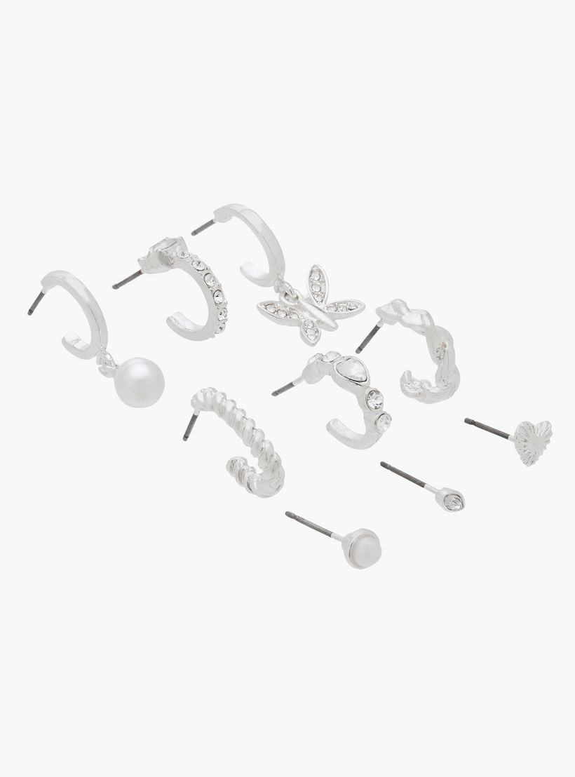 Gloo Pack of 9 Metal Assorted Earrings with Pushback Closure-women-watchesandjewellery-jewellery-earrings-image-2