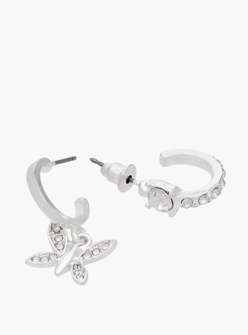 Gloo Pack of 9 Metal Assorted Earrings with Pushback Closure-women-watchesandjewellery-jewellery-earrings-image-4
