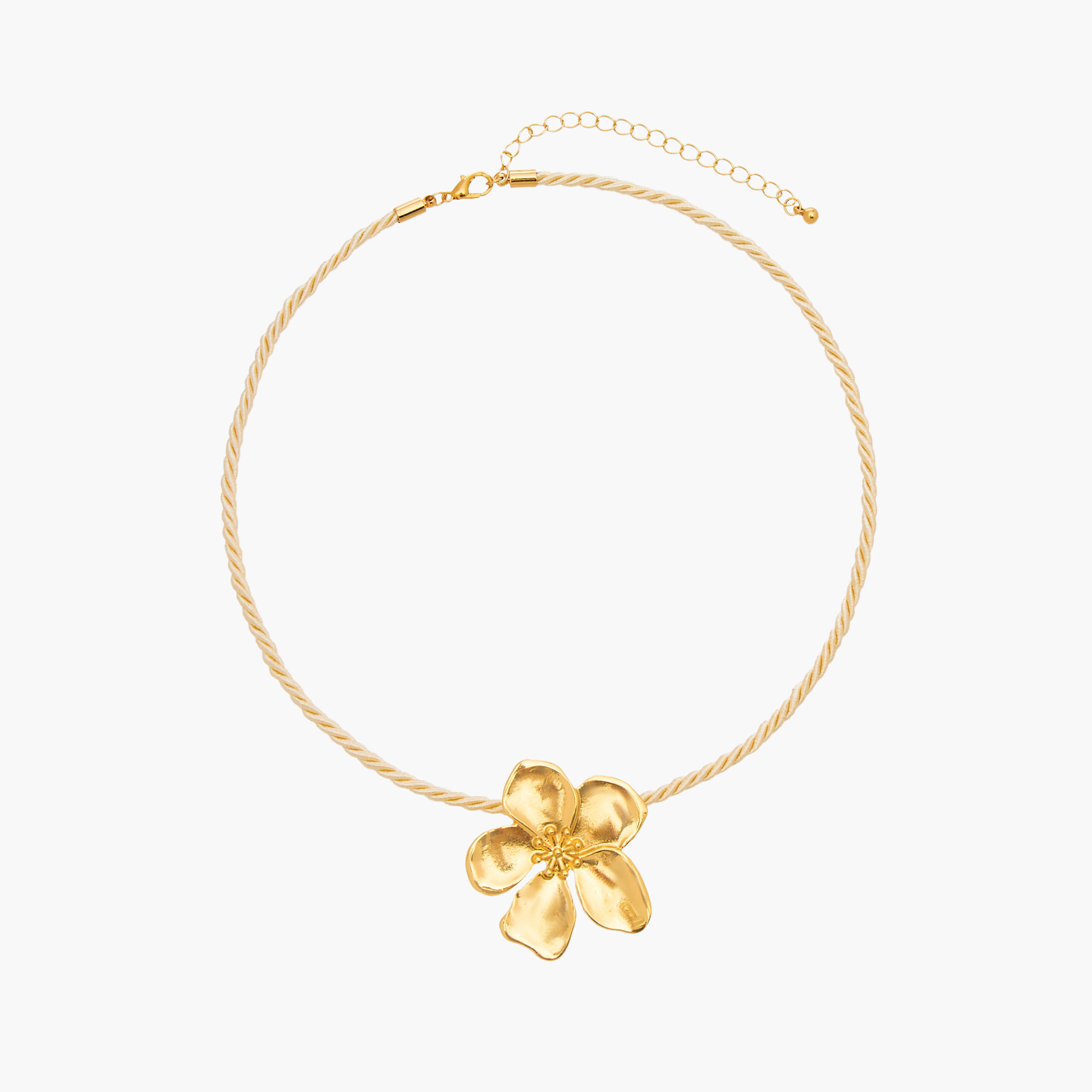 عقد معدن بدلاية مزينة بزهرة من جلو-women-watchesandjewellery-jewellery-necklacesandpendants-image-1