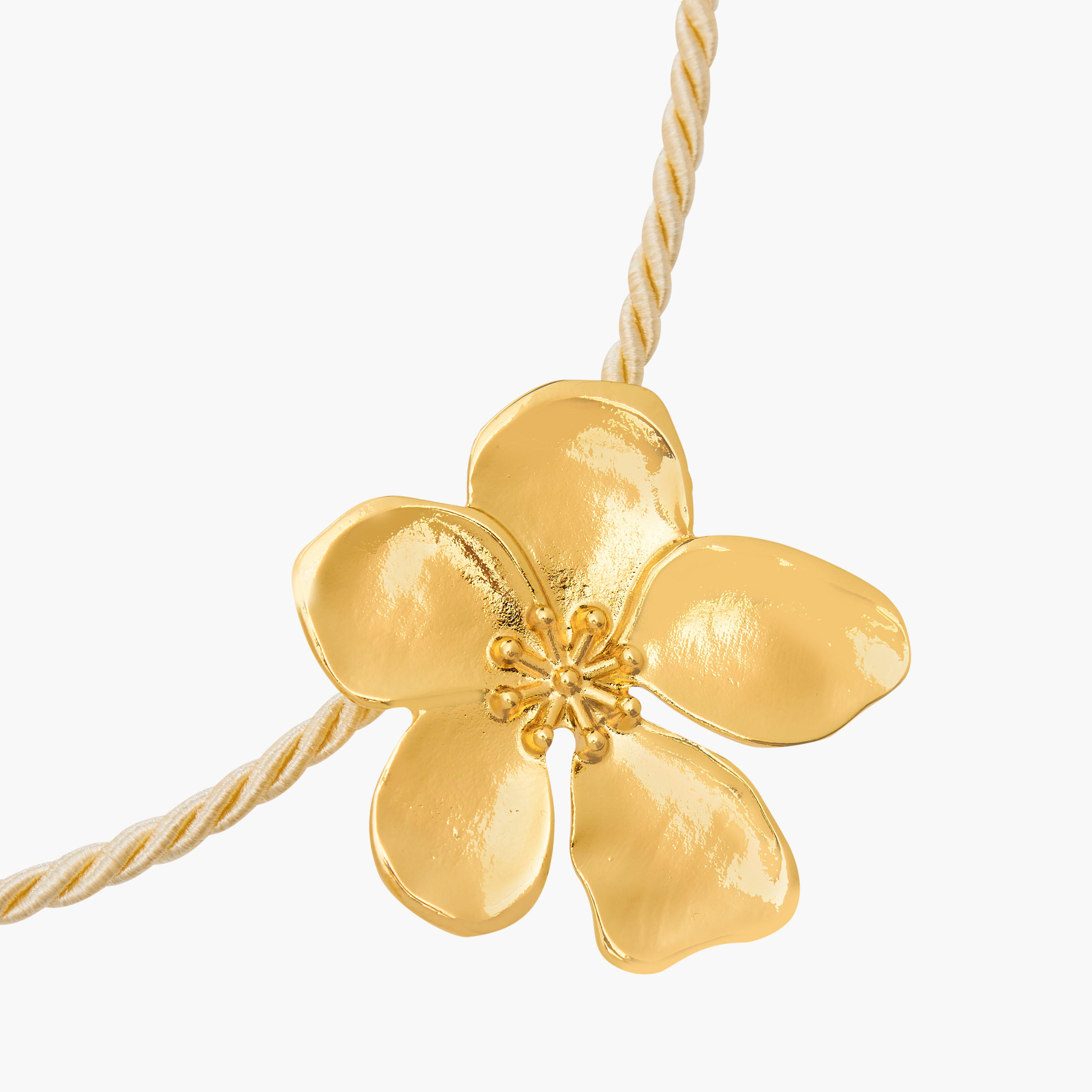 عقد معدن بدلاية مزينة بزهرة من جلو-women-watchesandjewellery-jewellery-necklacesandpendants-image-3