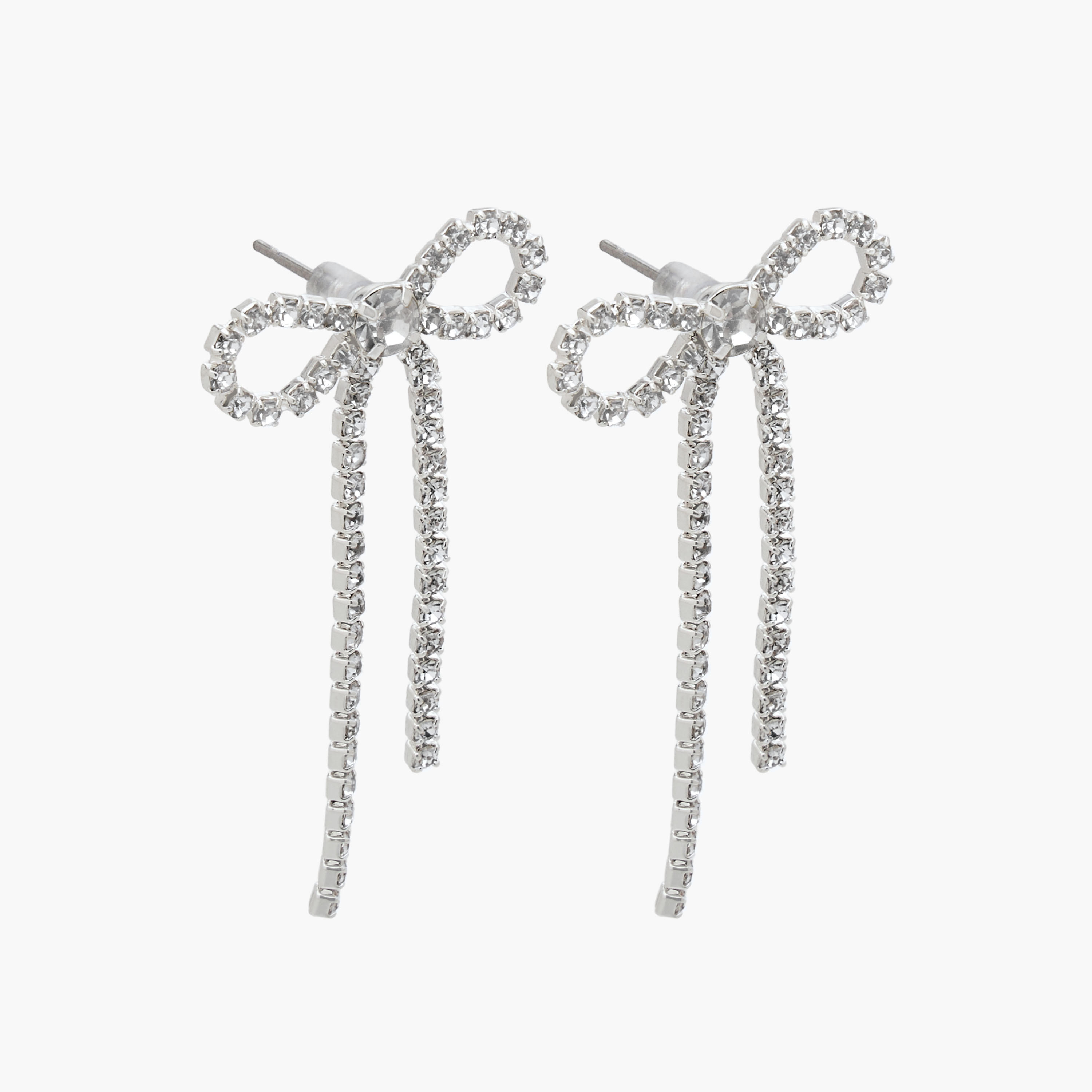 Gloo Pack of 2 Silver Finish Embellished Earrings with Pushback Closure-women-watchesandjewellery-jewellery-earrings-image-3