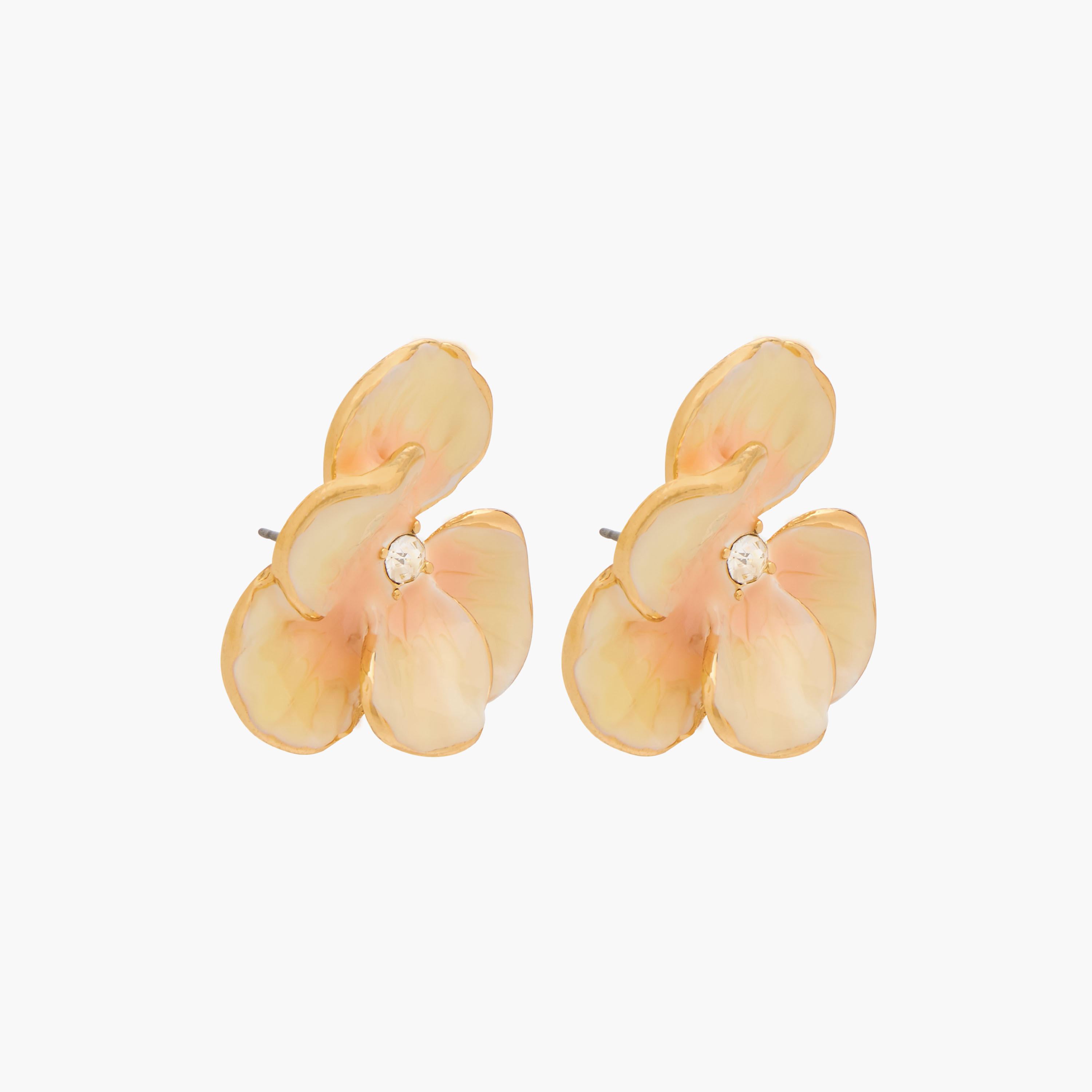 حلقان ميتاليك زهرية بمكبس إغلاق خلفي من جلو-women-watchesandjewellery-jewellery-earrings-image-3