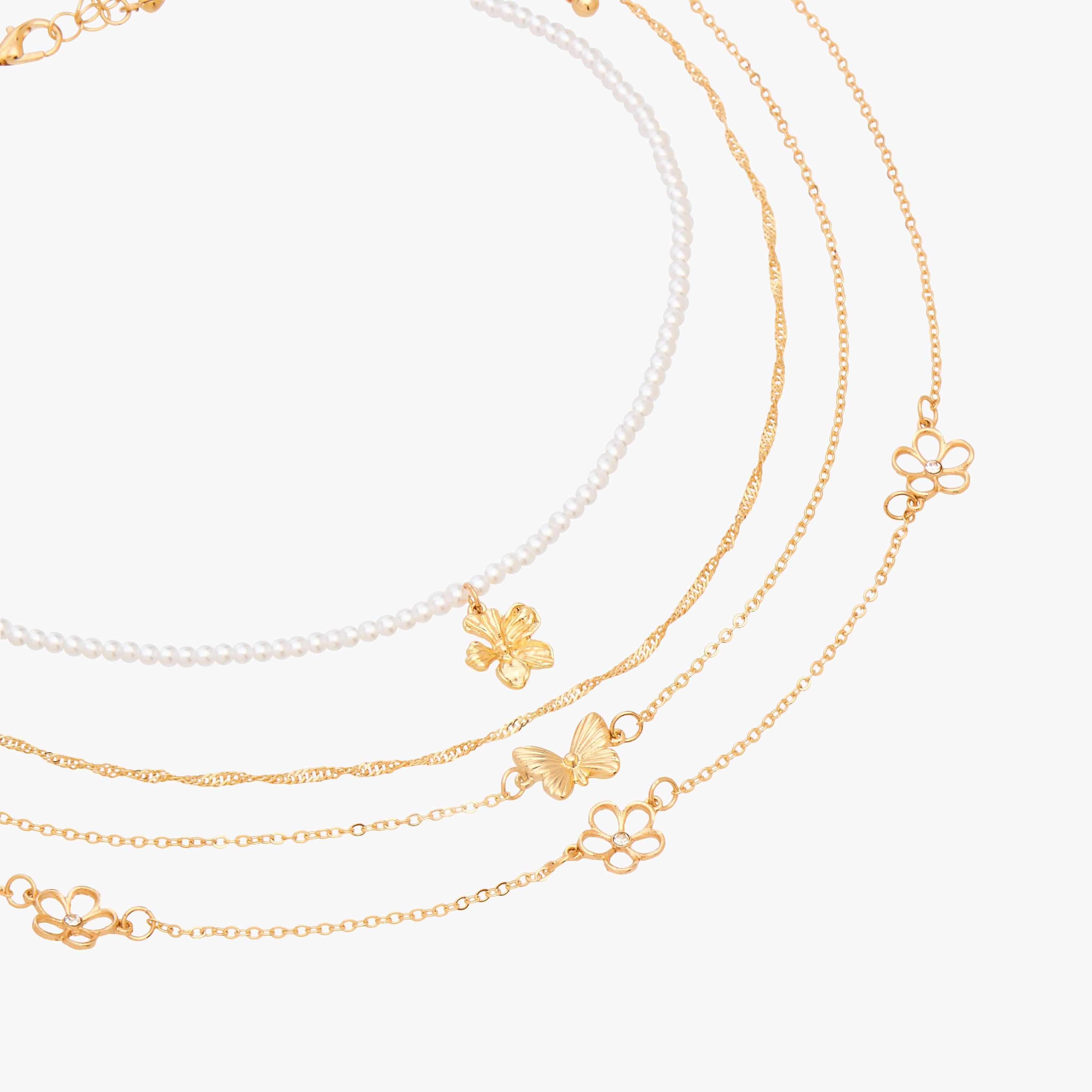Gloo Pack of 4 Metallic Chain Necklace-women-watchesandjewellery-jewellery-necklacesandpendants-image-6