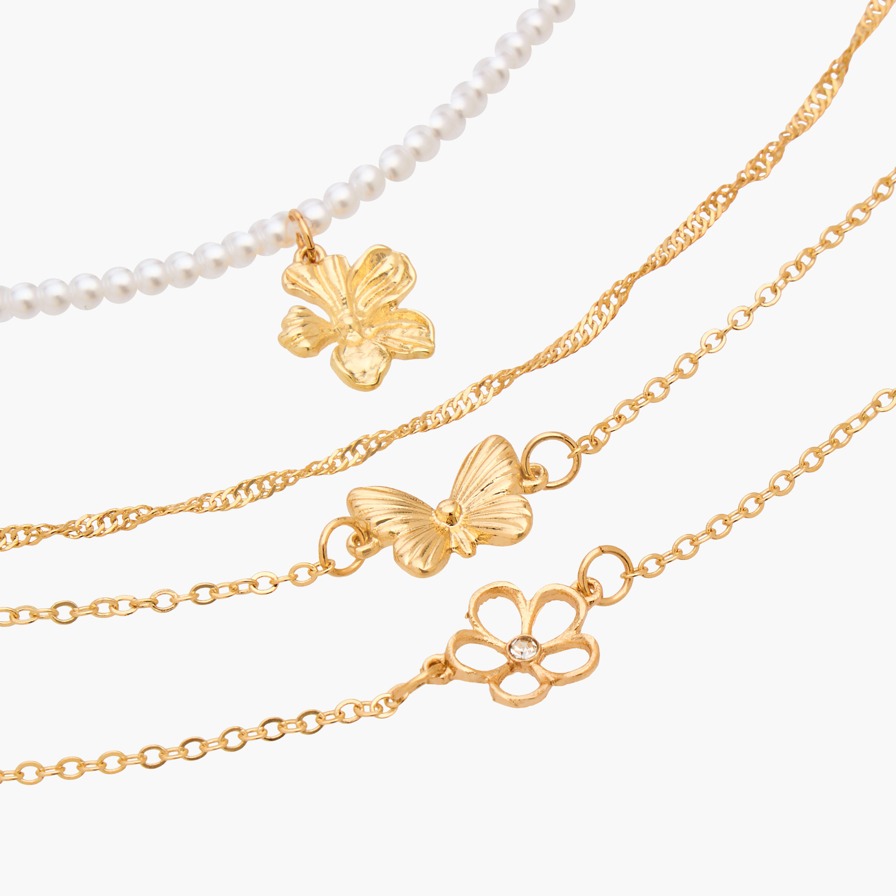 Gloo Pack of 4 Metallic Chain Necklace-women-watchesandjewellery-jewellery-necklacesandpendants-image-7