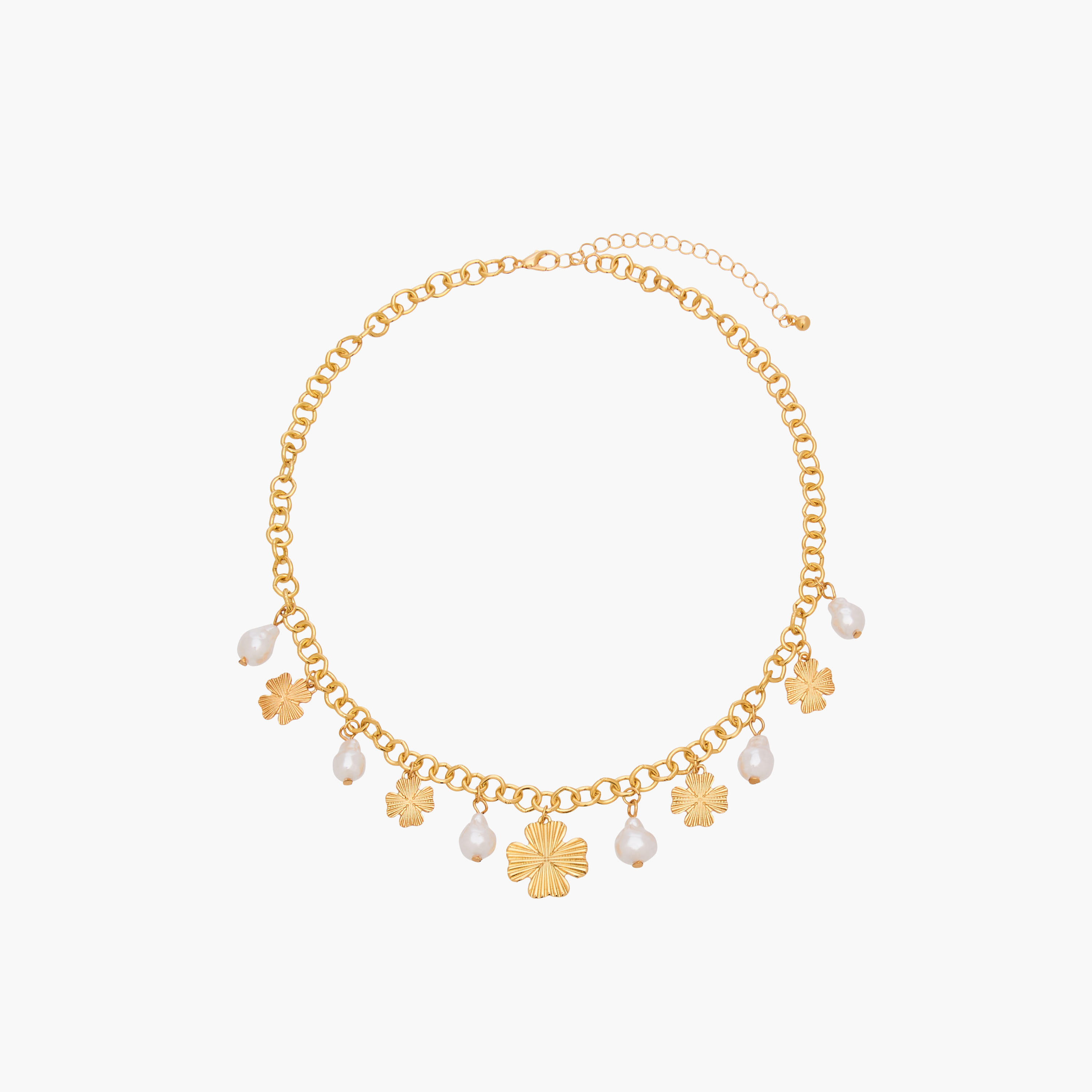Gloo Metallic Charm Accent Choker Necklace-women-watchesandjewellery-jewellery-necklacesandpendants-image-1