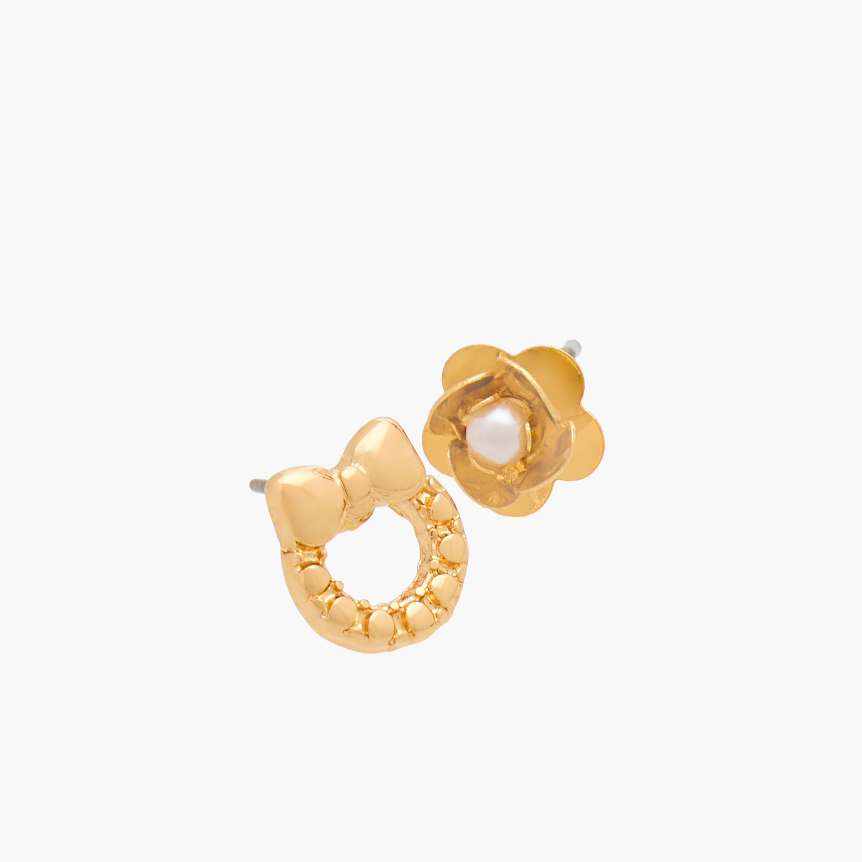 Gloo Pack of 12 Gold Finish Stud Earrings with Pushback Closure-women-watchesandjewellery-jewellery-earrings-image-4