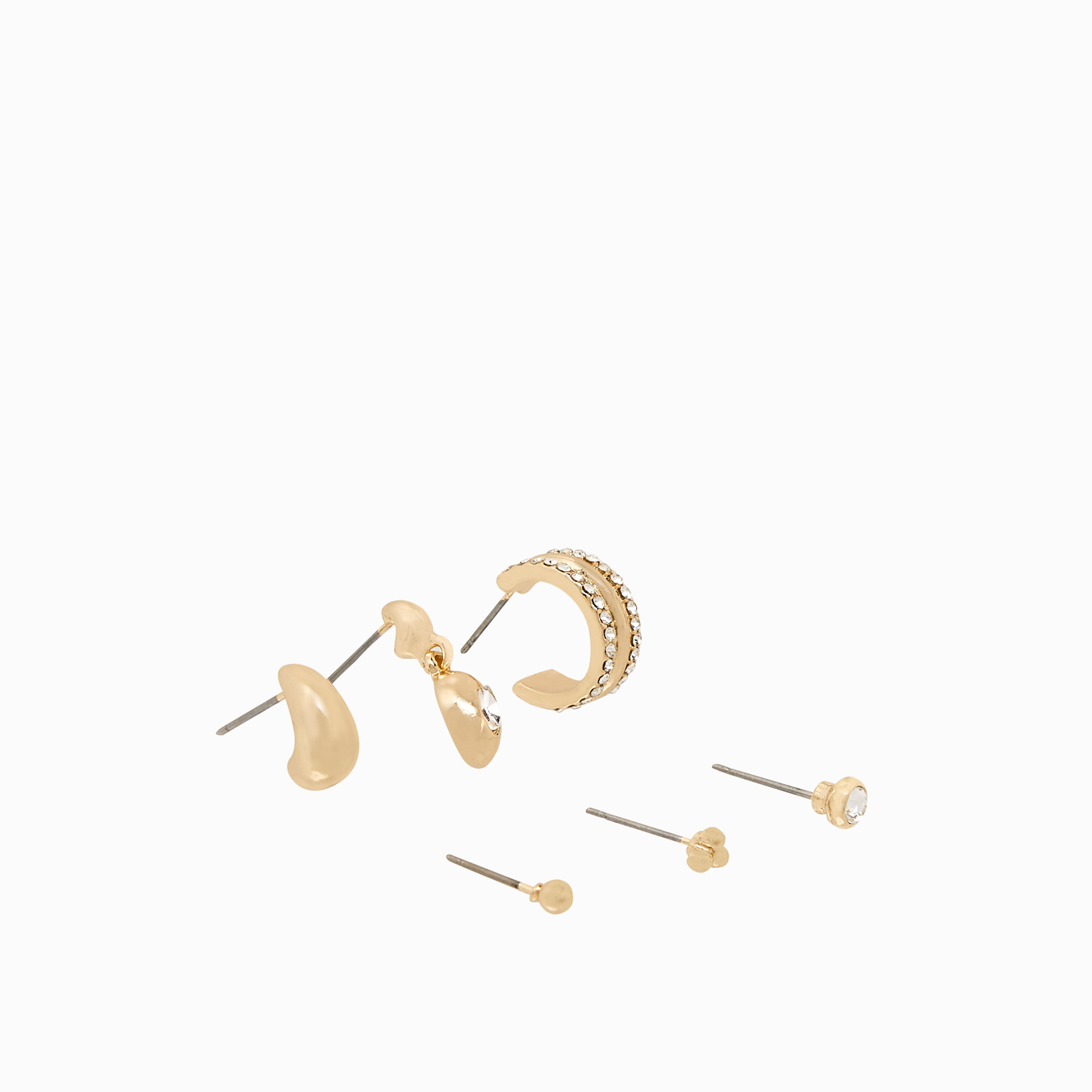 Pack of 6 Gold Tone Assorted Earrings with Pushback Closure-women-watchesandjewellery-jewellery-earrings-image-3