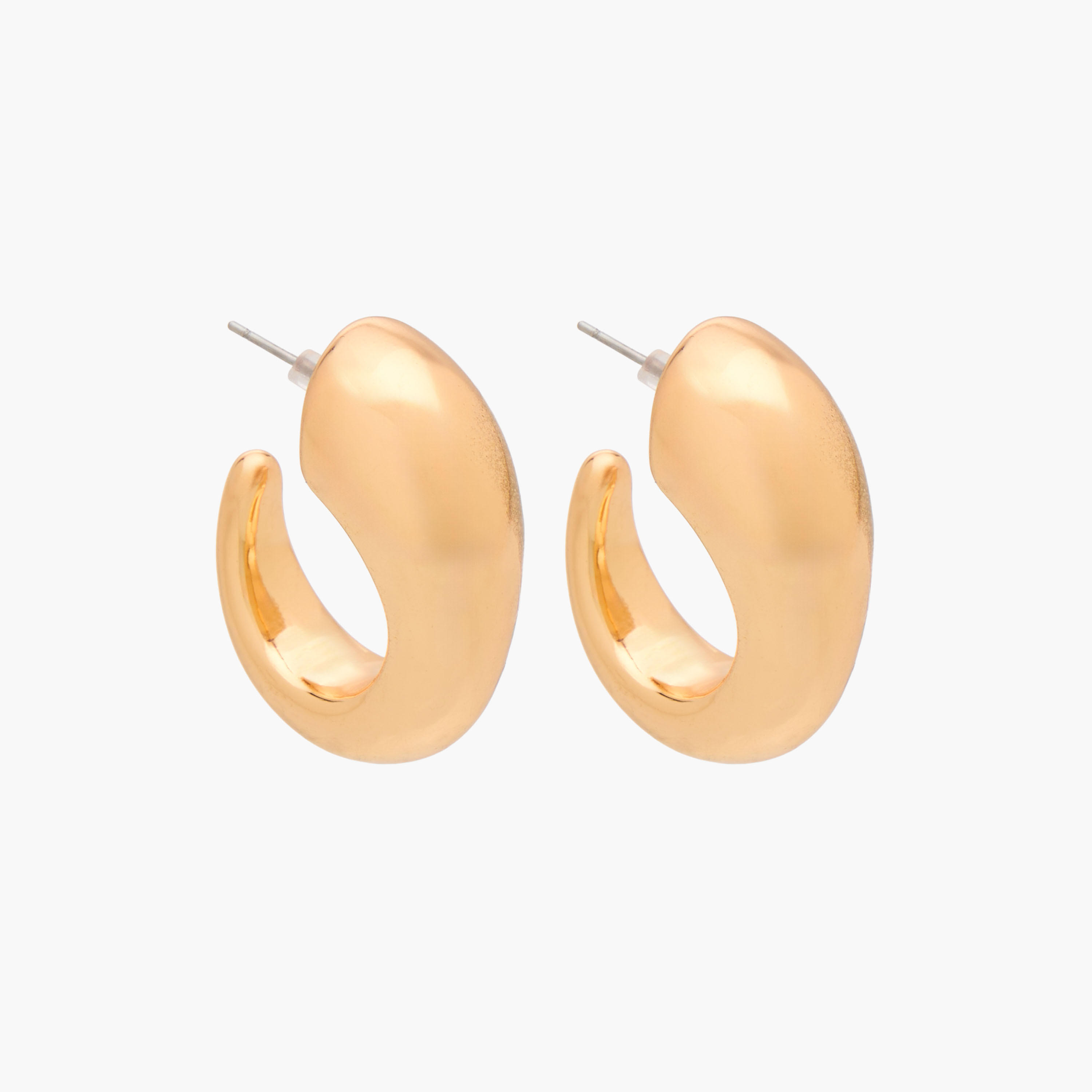 حلقان بتشطيب ذهبي ومكبس إغلاق من جلو - عبوة من زوجين-women-watchesandjewellery-jewellery-earrings-image-2