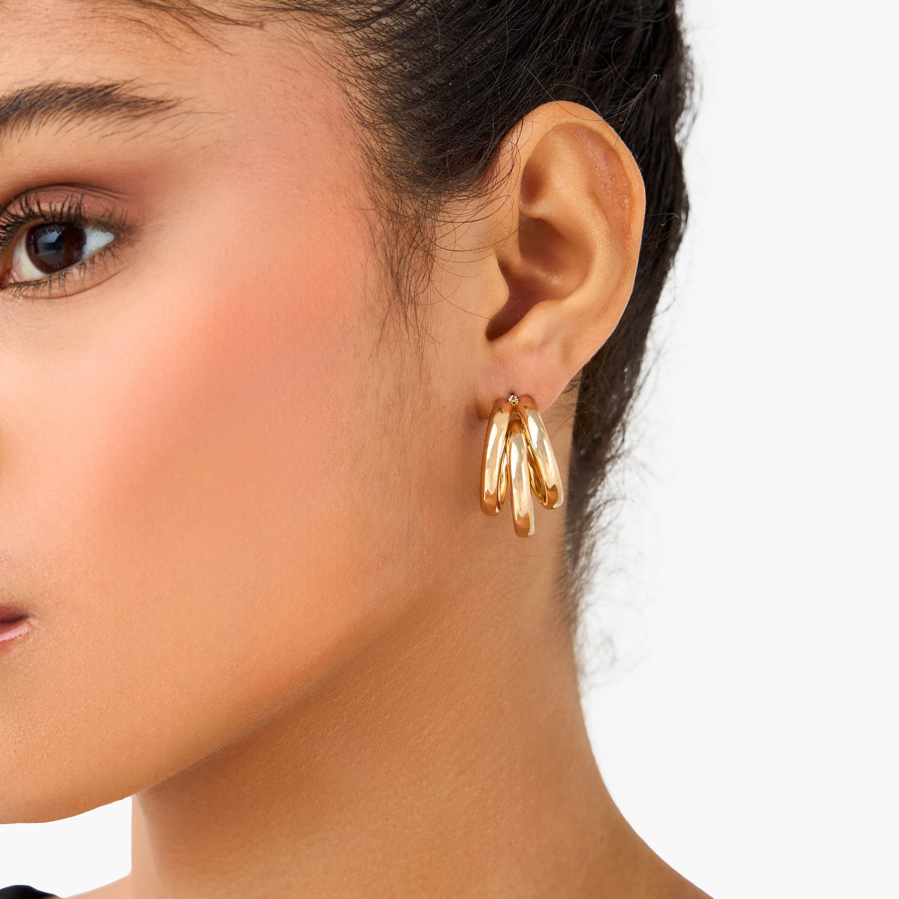 حلقان ميتالك متنوعة بمكبس إغلاق خلفي طقم من 9 قطع-women-watchesandjewellery-jewellery-earrings-image-2