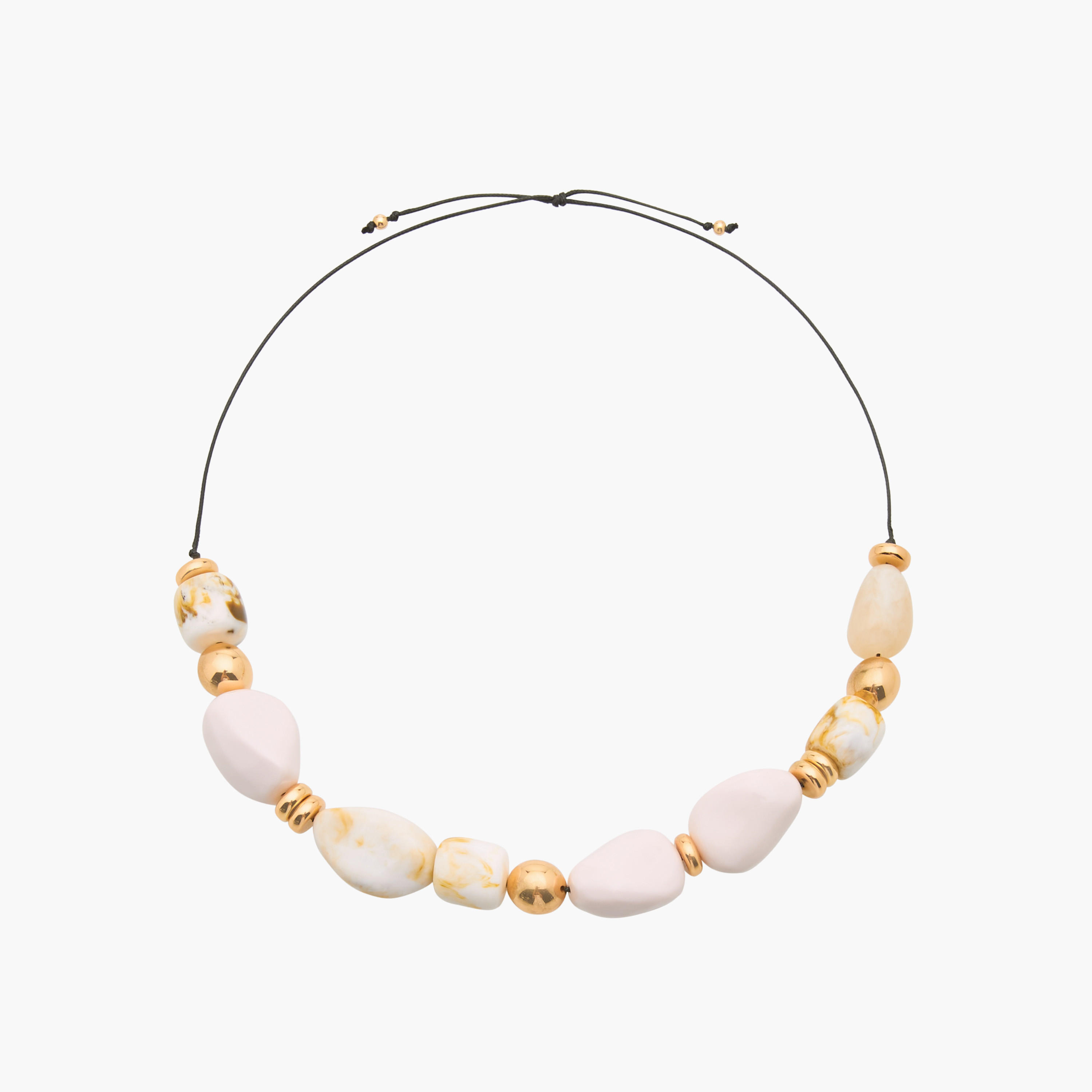 Metal Necklace with Bead Detail-women-watchesandjewellery-jewellery-necklacesandpendants-image-1