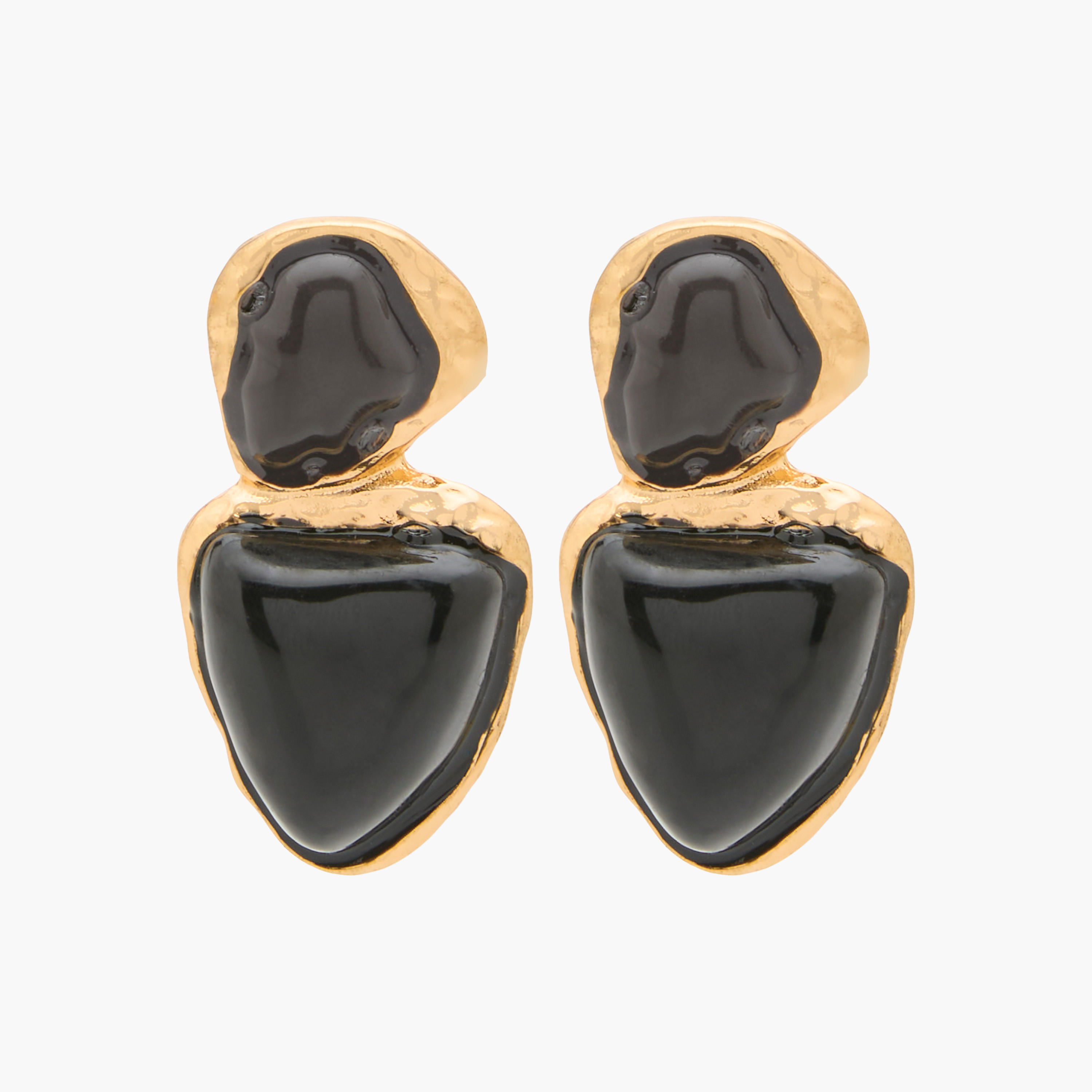 أقراط متدلية منحوتة معدنية بمكبس إغلاق خلفي-women-watchesandjewellery-jewellery-earrings-image-3