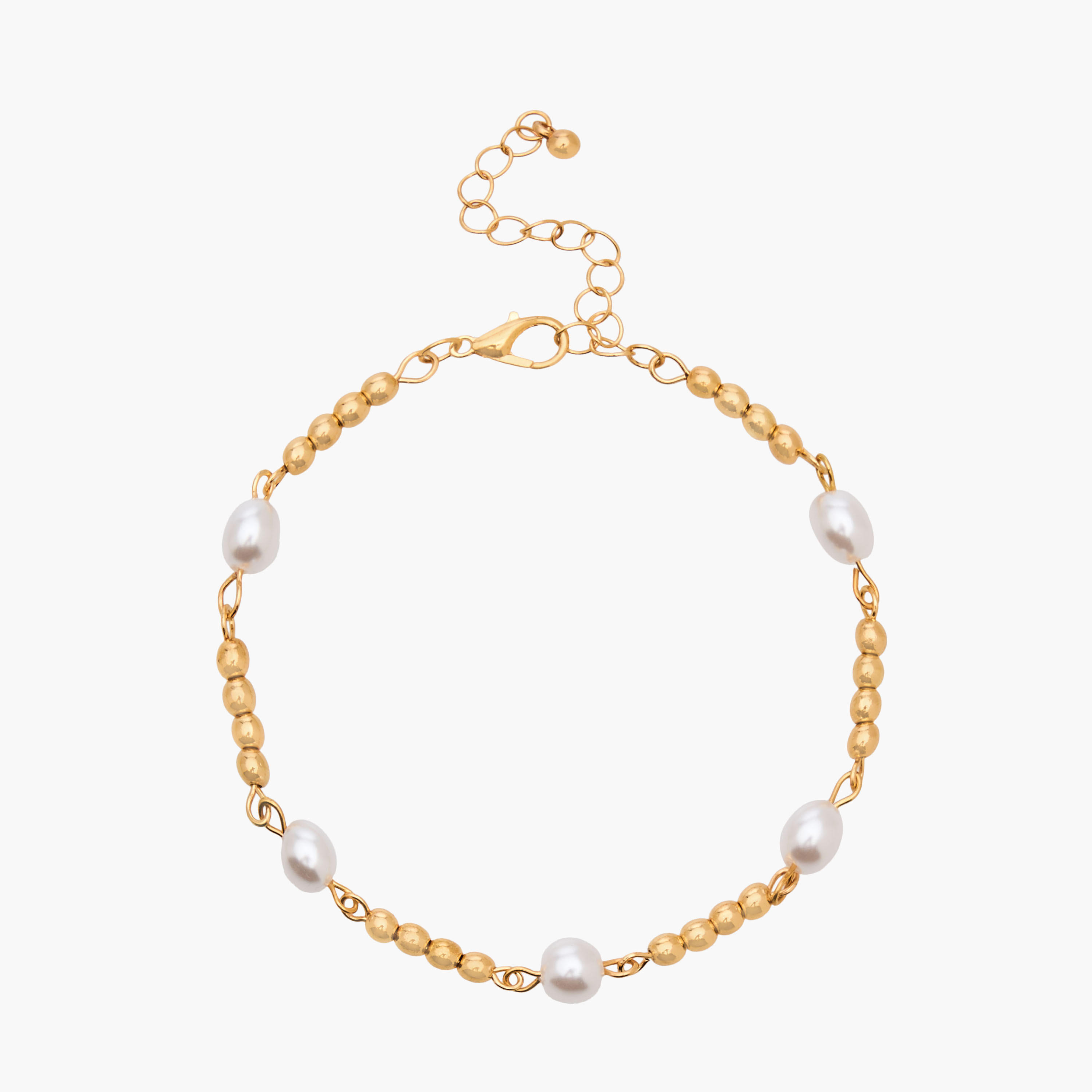 طقم من 5 سوار سلسلة معدني-women-watchesandjewellery-jewellery-banglesandbracelets-image-1