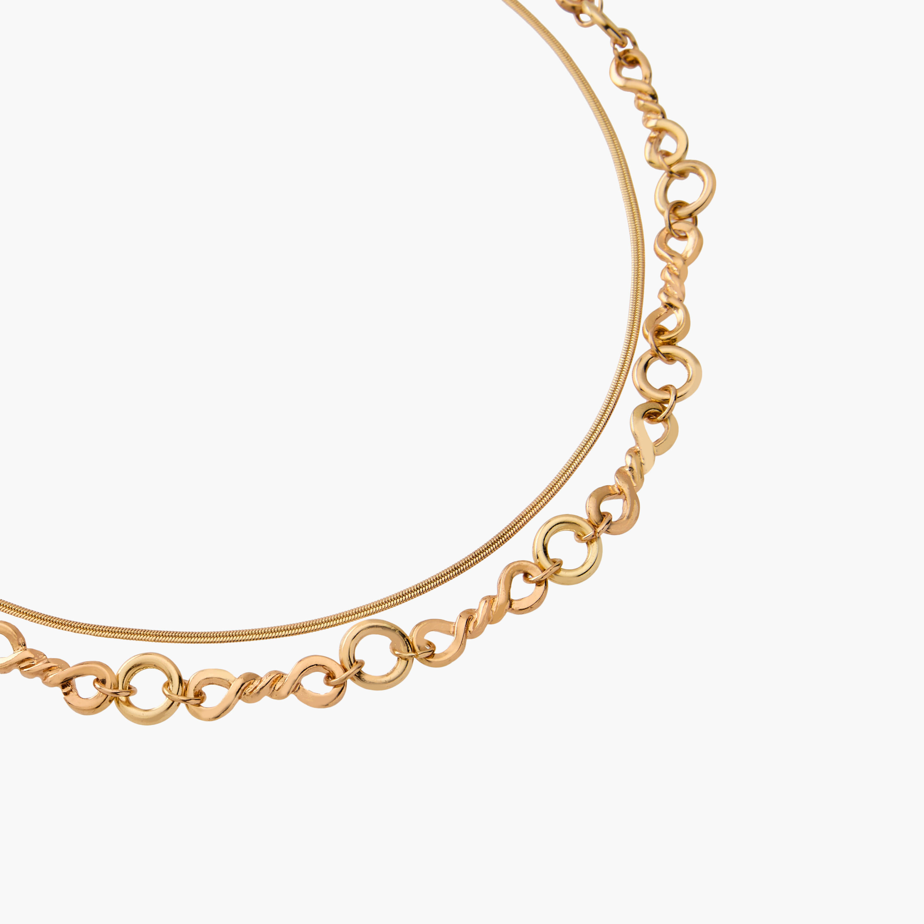 Metal Layered Necklace with Chunky Design-women-watchesandjewellery-jewellery-necklacesandpendants-image-3