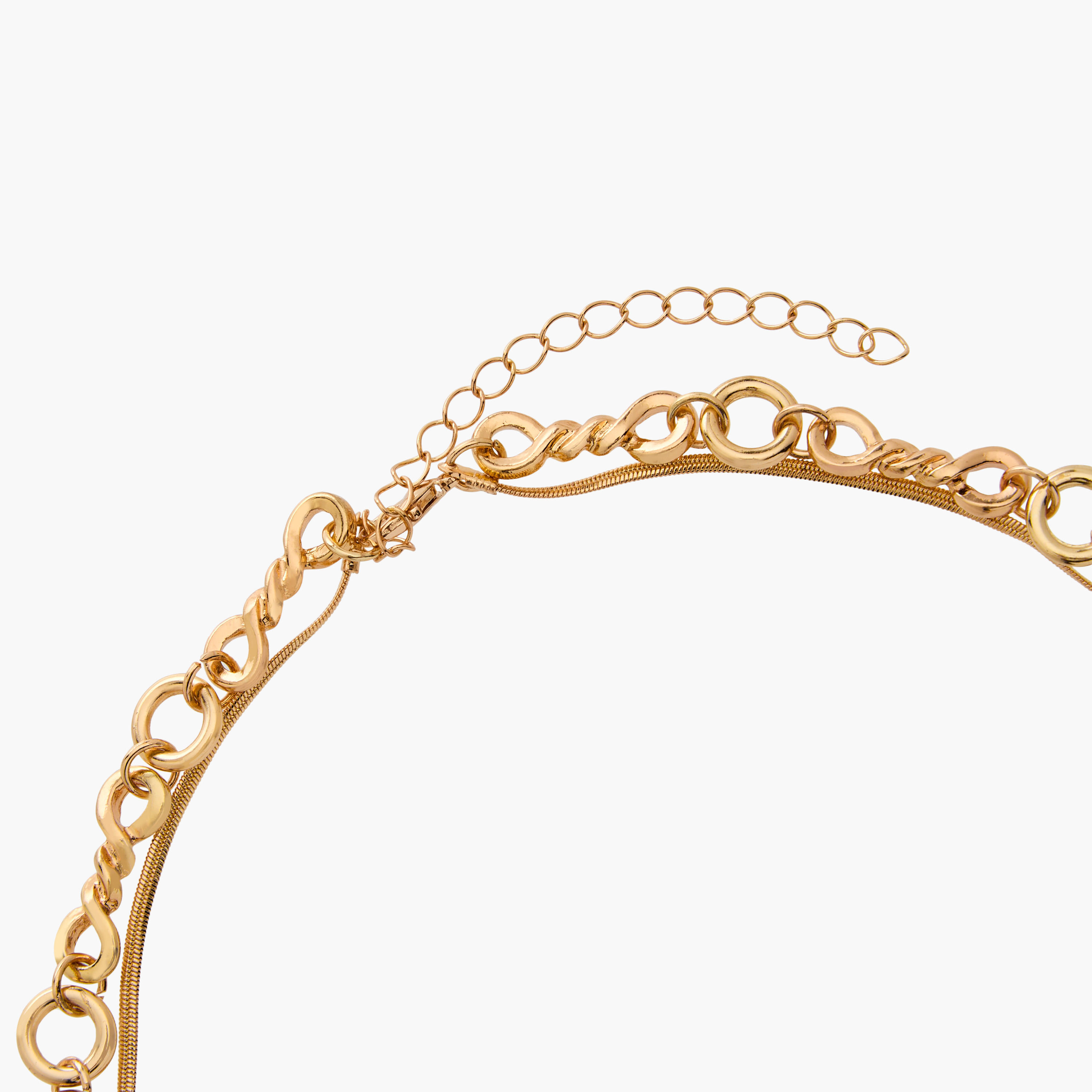 Metal Layered Necklace with Chunky Design-women-watchesandjewellery-jewellery-necklacesandpendants-image-4