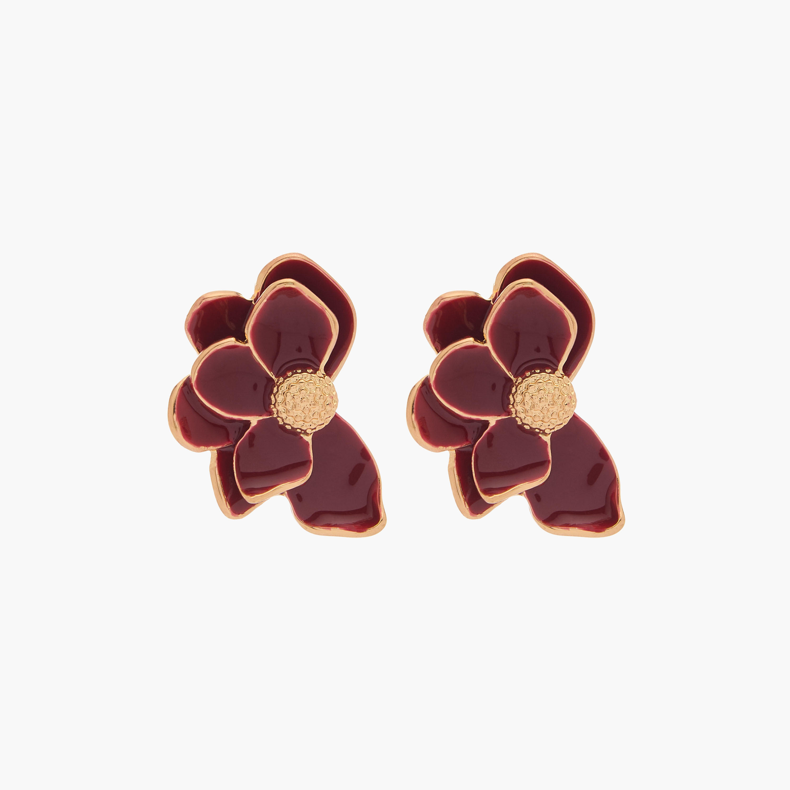 حلقان مرصعة بالراتنج على شكل زهور مع مشبك خلفي-women-watchesandjewellery-jewellery-earrings-image-1