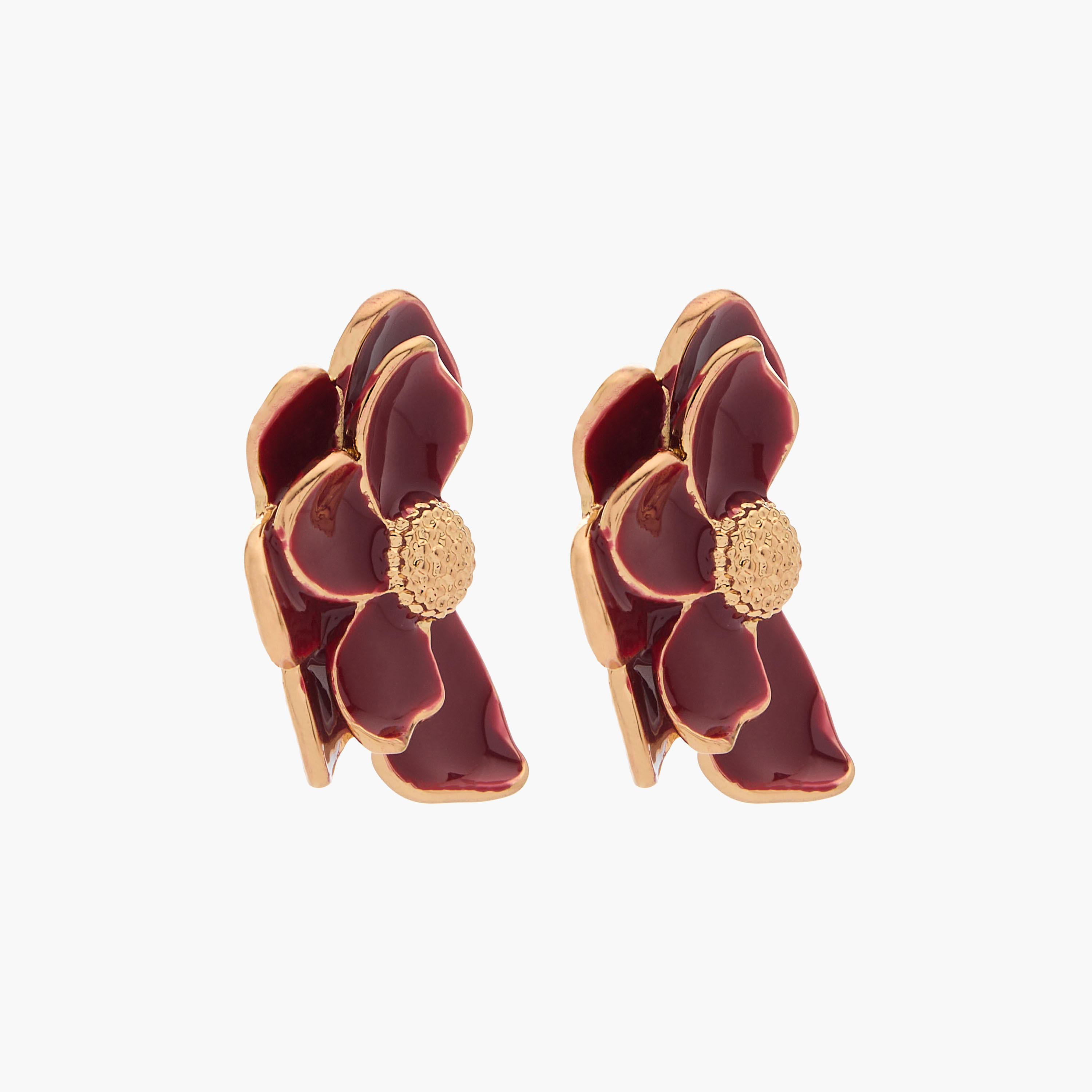 حلقان مرصعة بالراتنج على شكل زهور مع مشبك خلفي-women-watchesandjewellery-jewellery-earrings-image-3