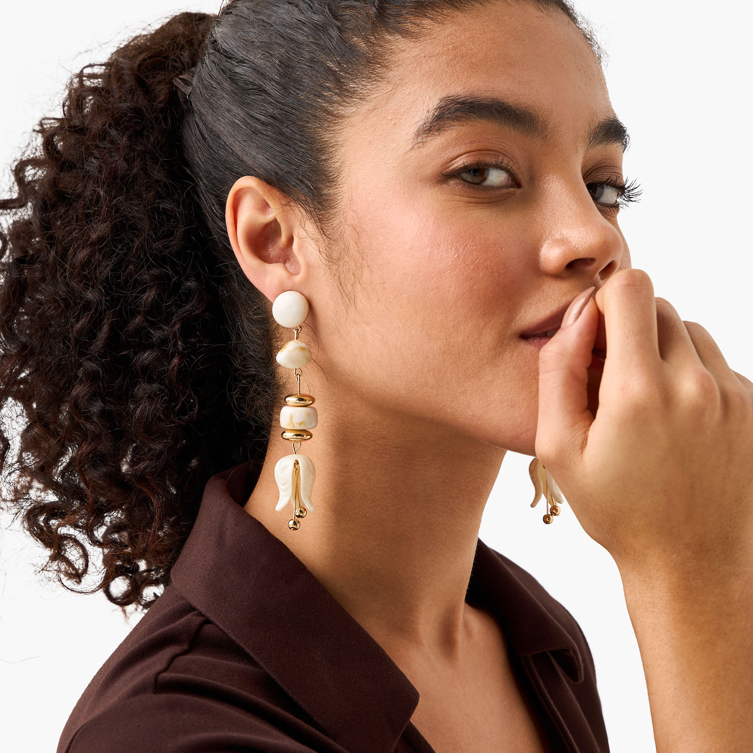 أقراط راتنج متدلية معدنية بمكبس إغلاق خلفي-women-watchesandjewellery-jewellery-earrings-image-4