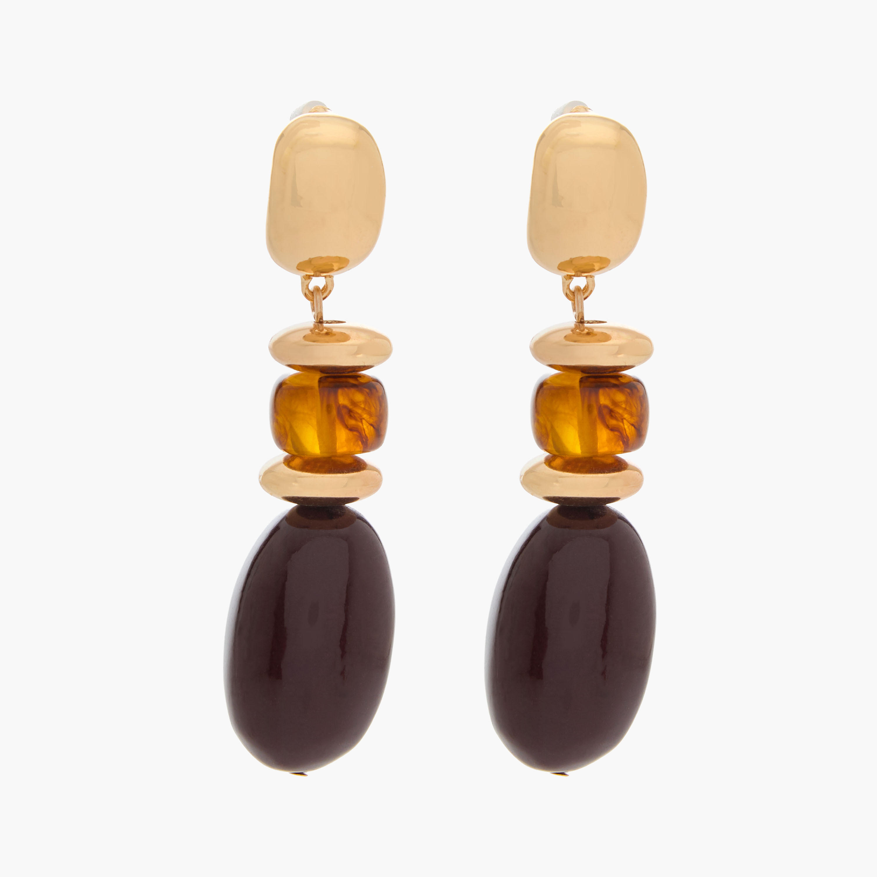 Resin Drop Earrings with Pushback Closure-women-watchesandjewellery-jewellery-earrings-image-1