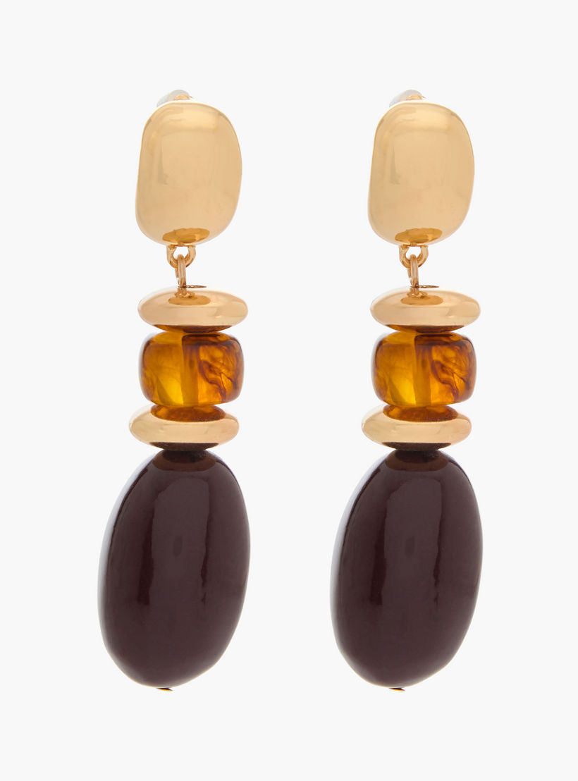 Resin Drop Earrings with Pushback Closure-women-watchesandjewellery-jewellery-earrings-image-1