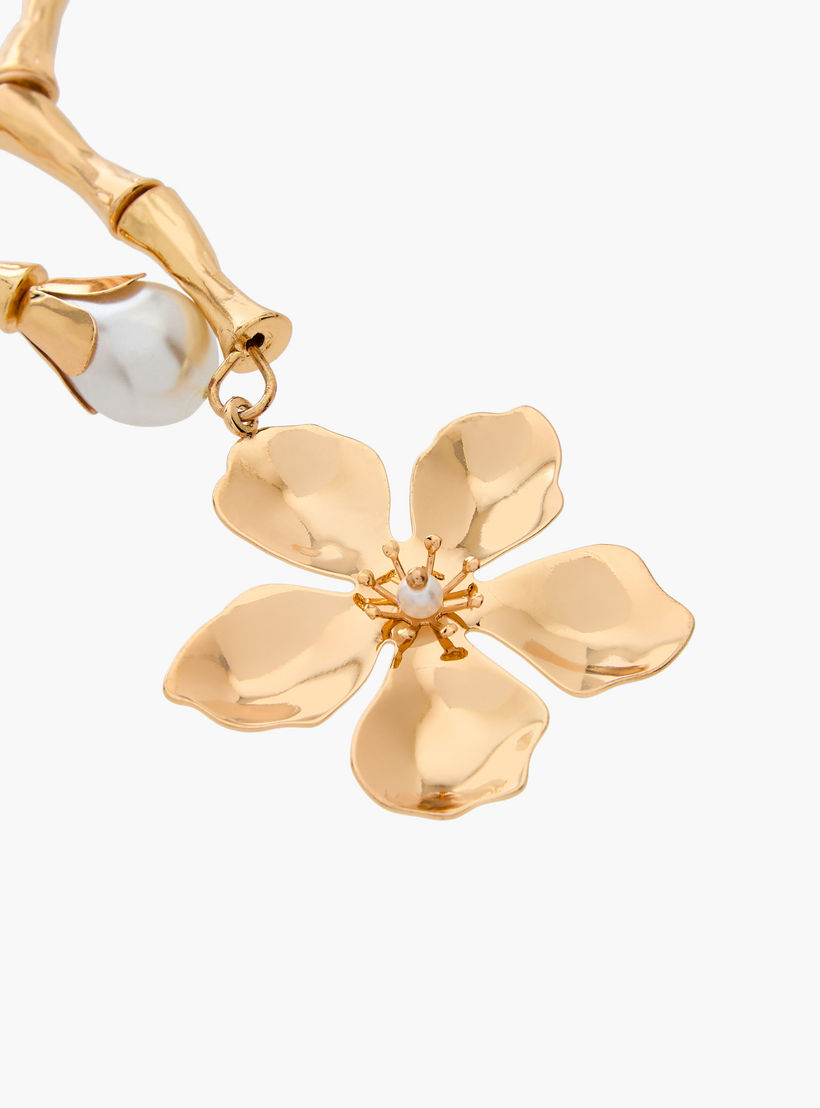 قلادة معدن بدلاية زهور وزينة لؤلؤ-women-watchesandjewellery-jewellery-necklacesandpendants-image-6
