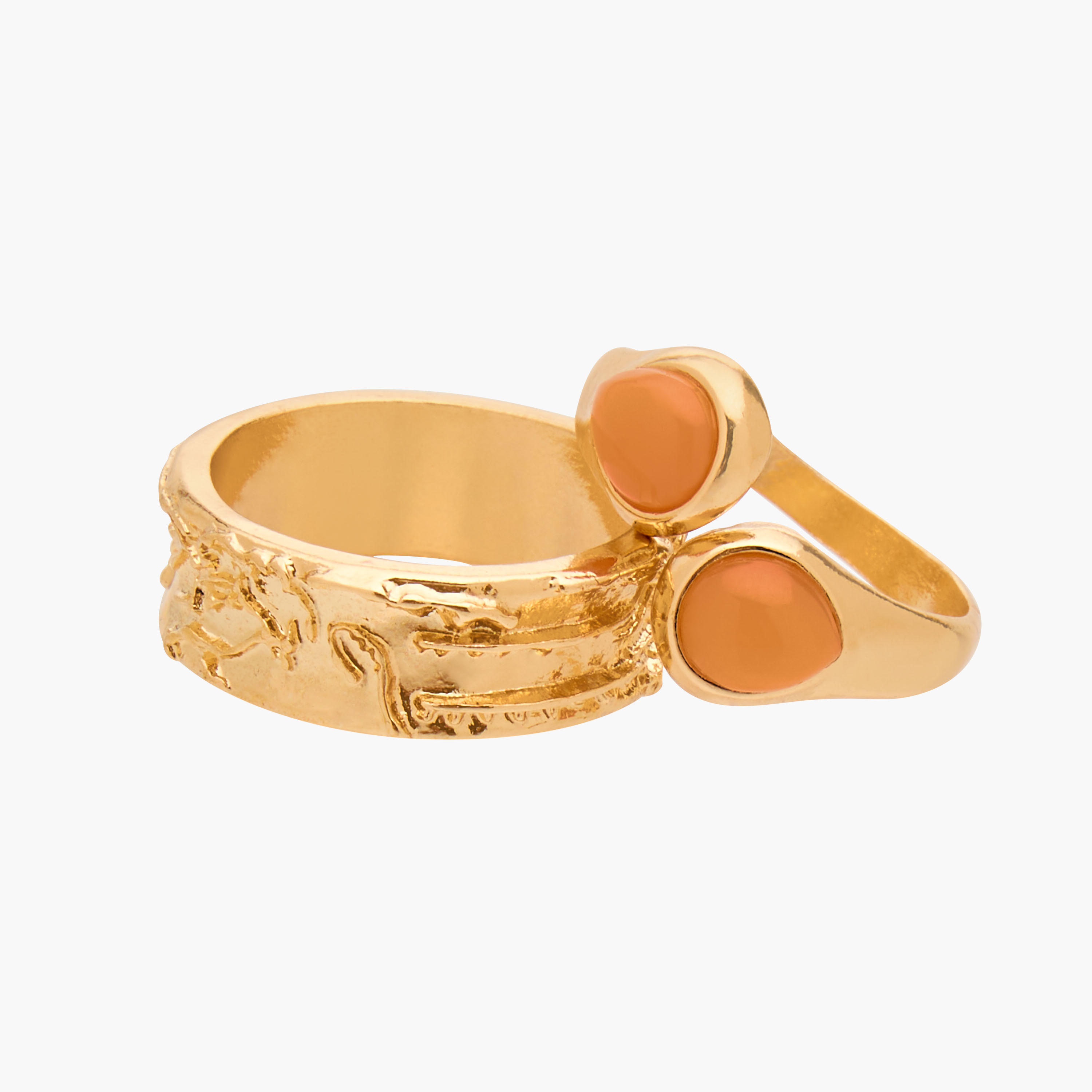 خواتم بلون ذهبي وحجر راتنج - عبوة من 8 قطع-women-watchesandjewellery-jewellery-rings-image-4