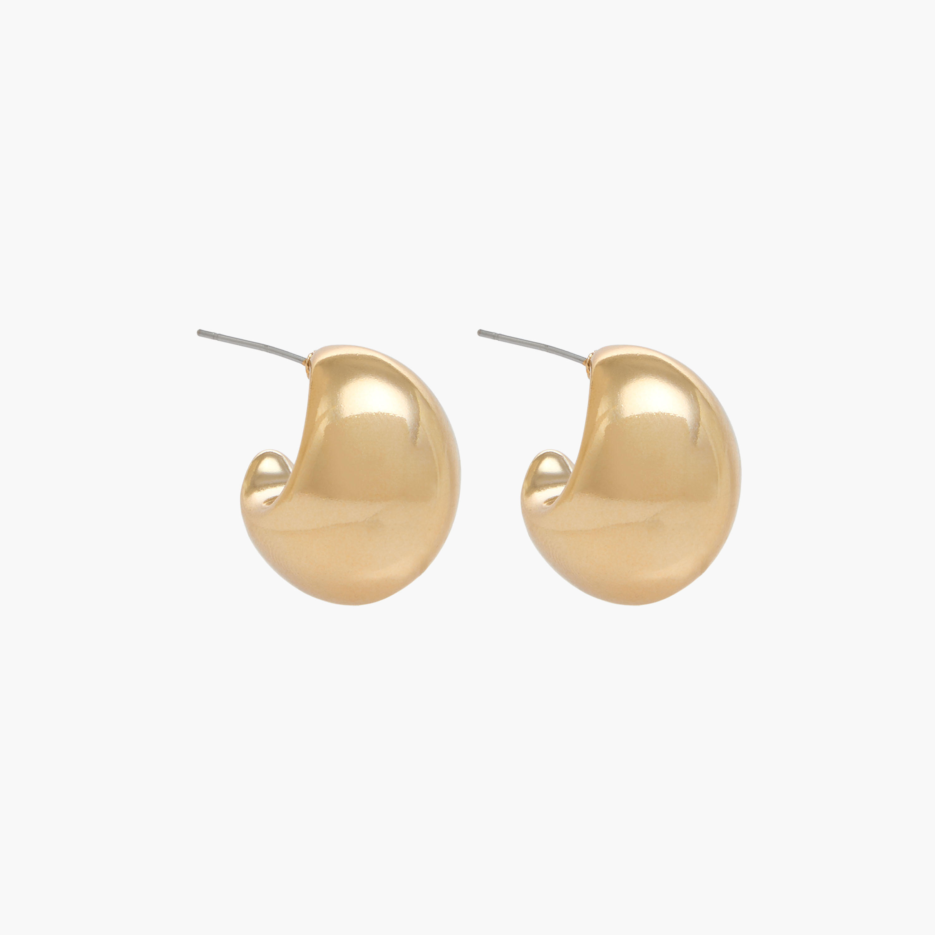 Pack of 3 Gold Tone Hoop Earrings with Pushback Closure-women-watchesandjewellery-jewellery-earrings-image-5